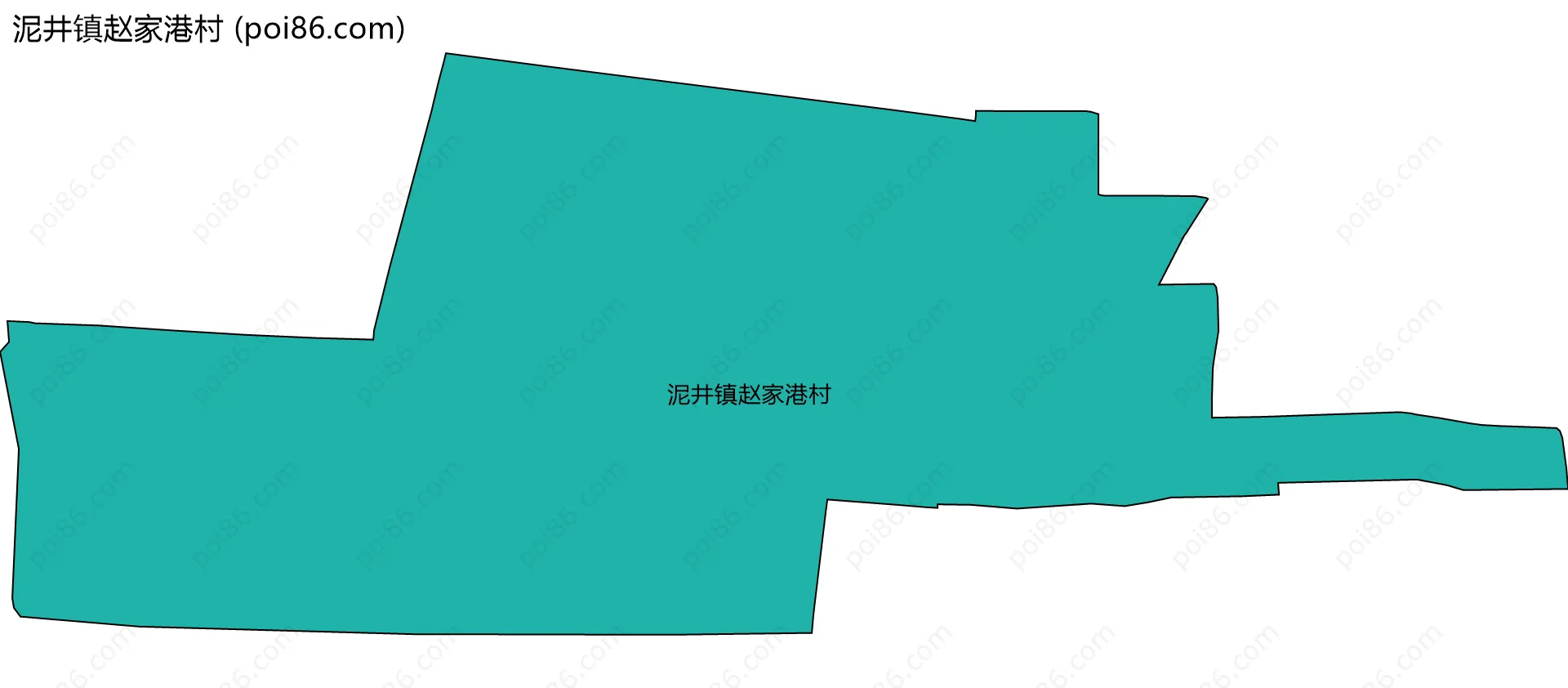 泥井镇赵家港村边界地图