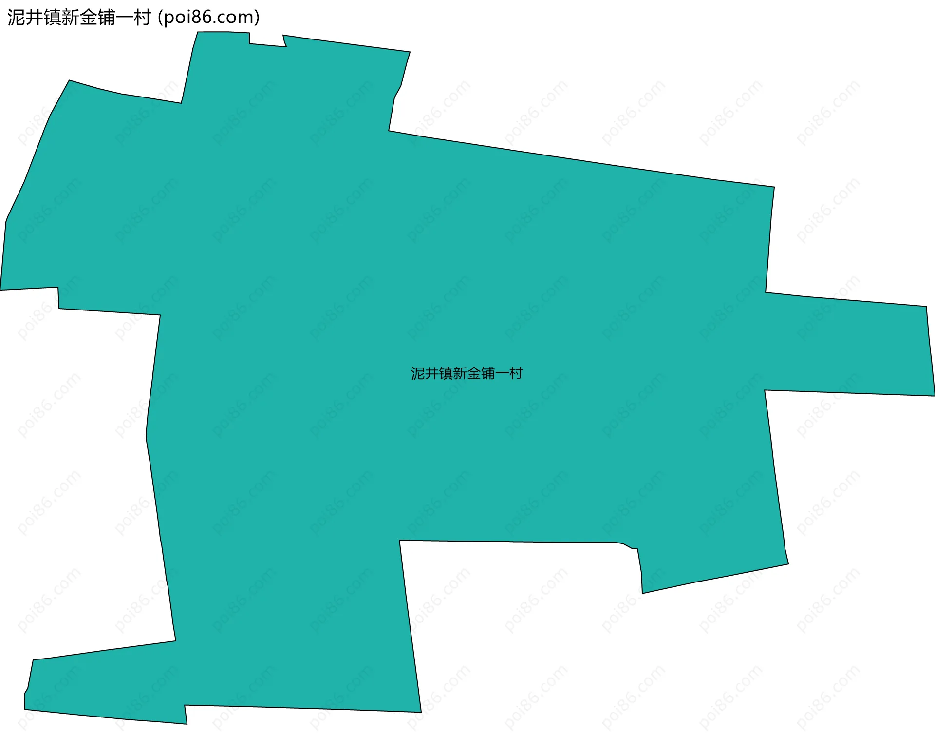 泥井镇新金铺一村边界地图