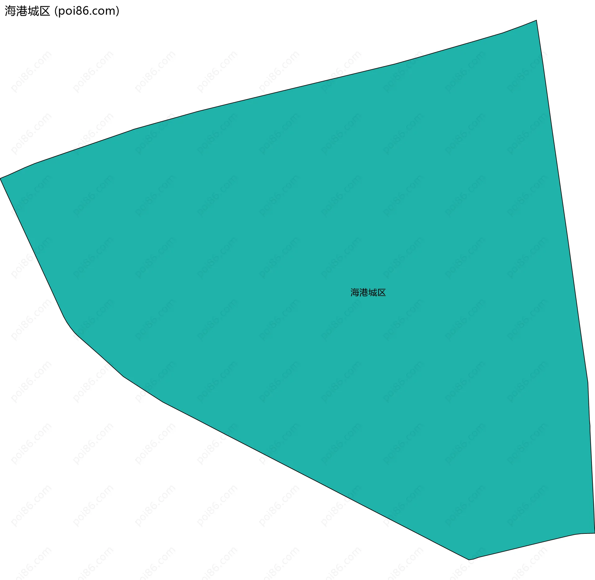 海港城区边界地图
