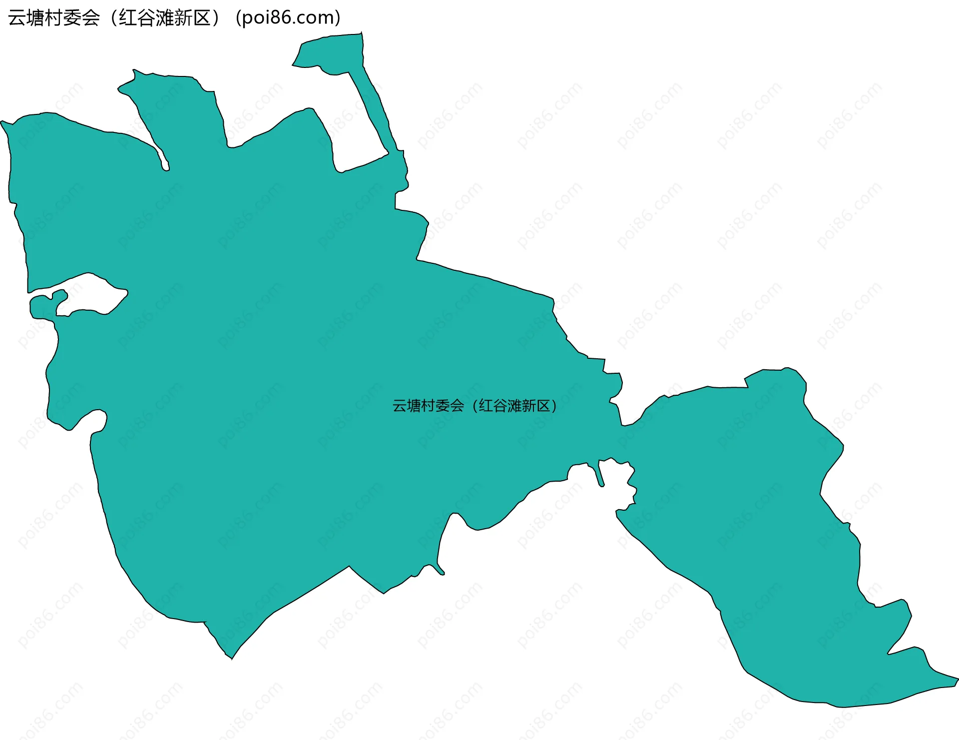 云塘村委会（红谷滩新区）边界地图