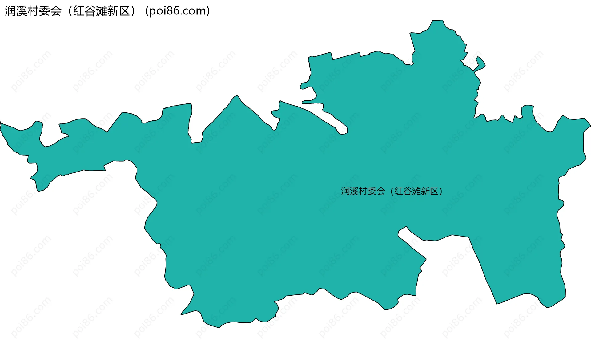 润溪村委会（红谷滩新区）边界地图