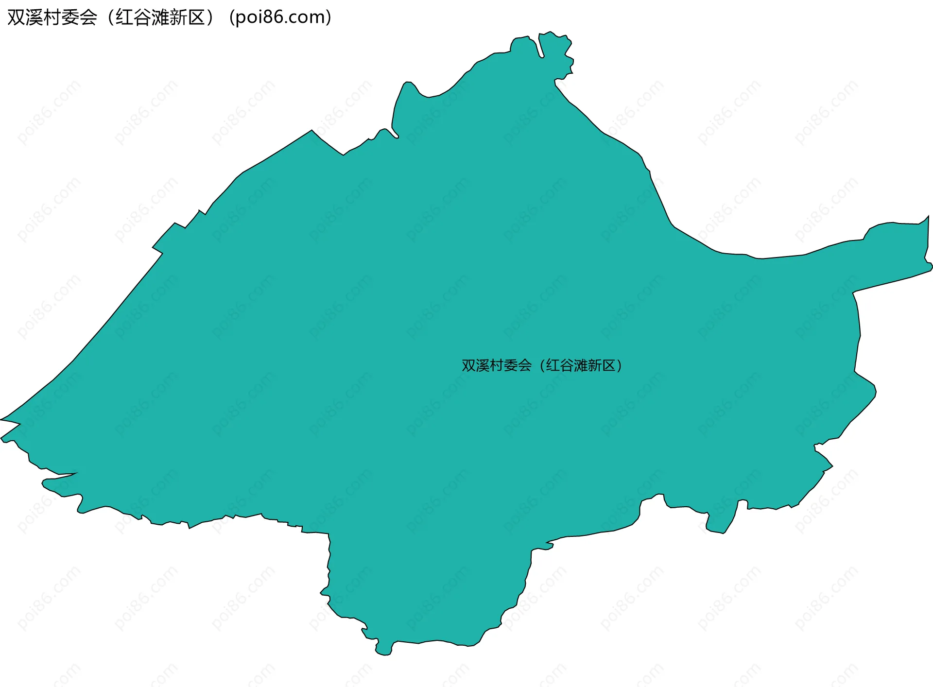 双溪村委会（红谷滩新区）边界地图