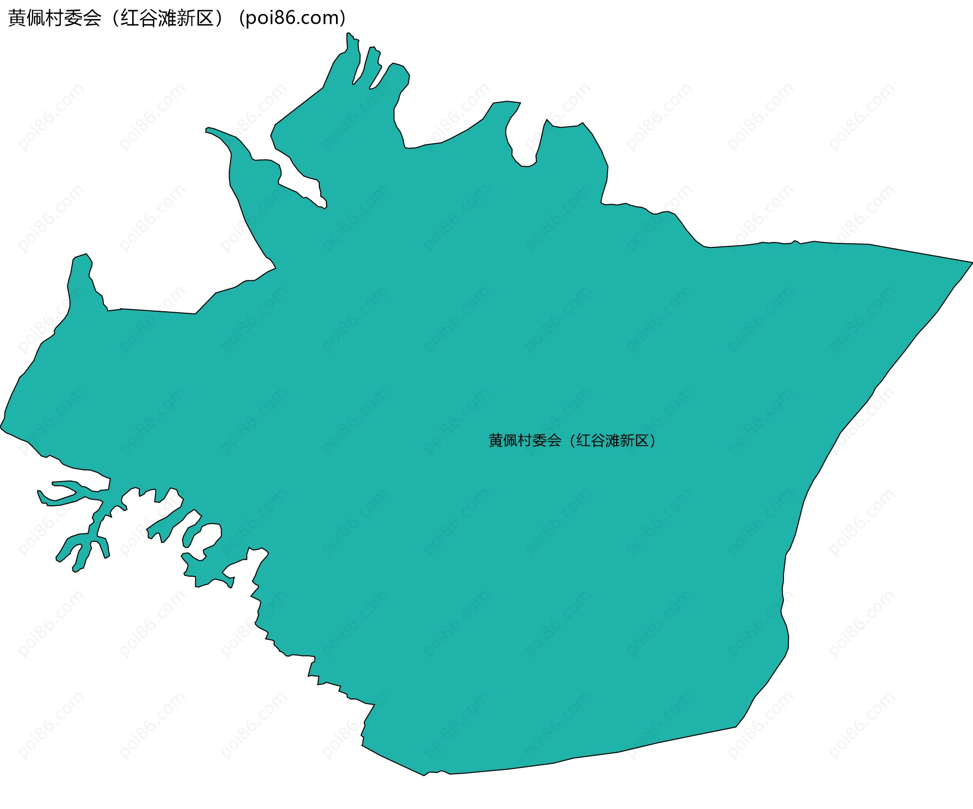 黄佩村委会（红谷滩新区）边界地图