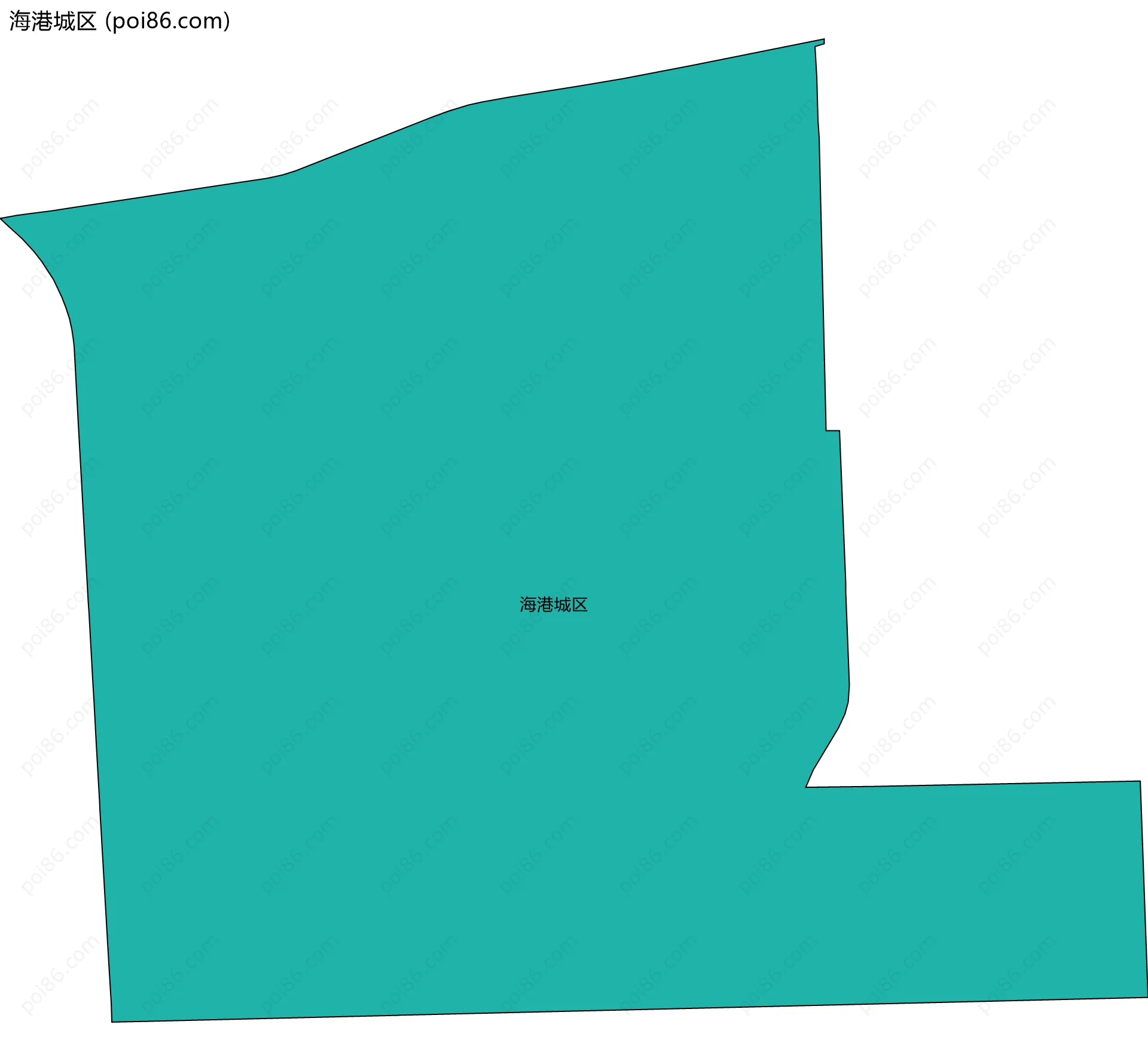 海港城区边界地图