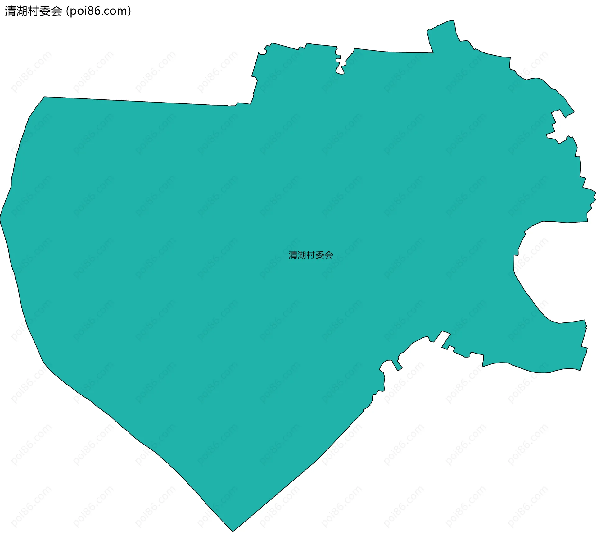清湖村委会边界地图