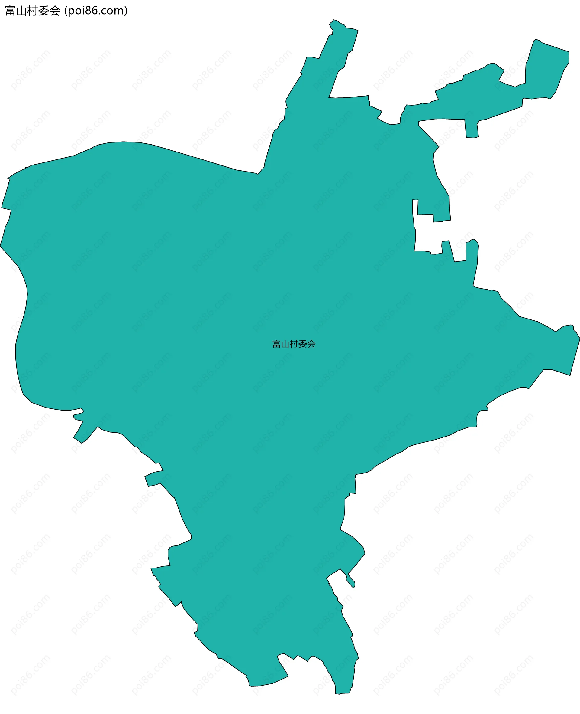 富山村委会边界地图