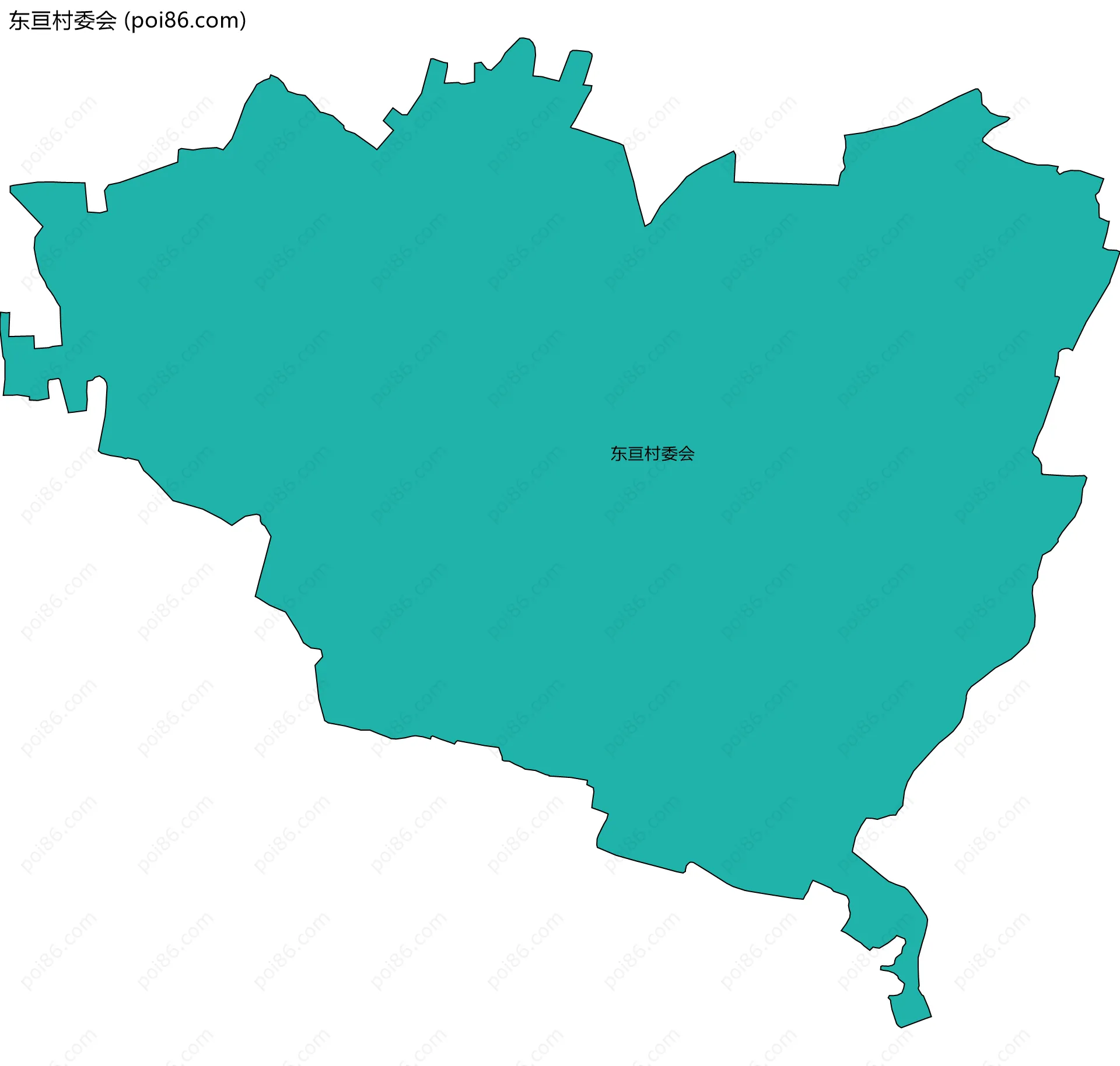 东亘村委会边界地图