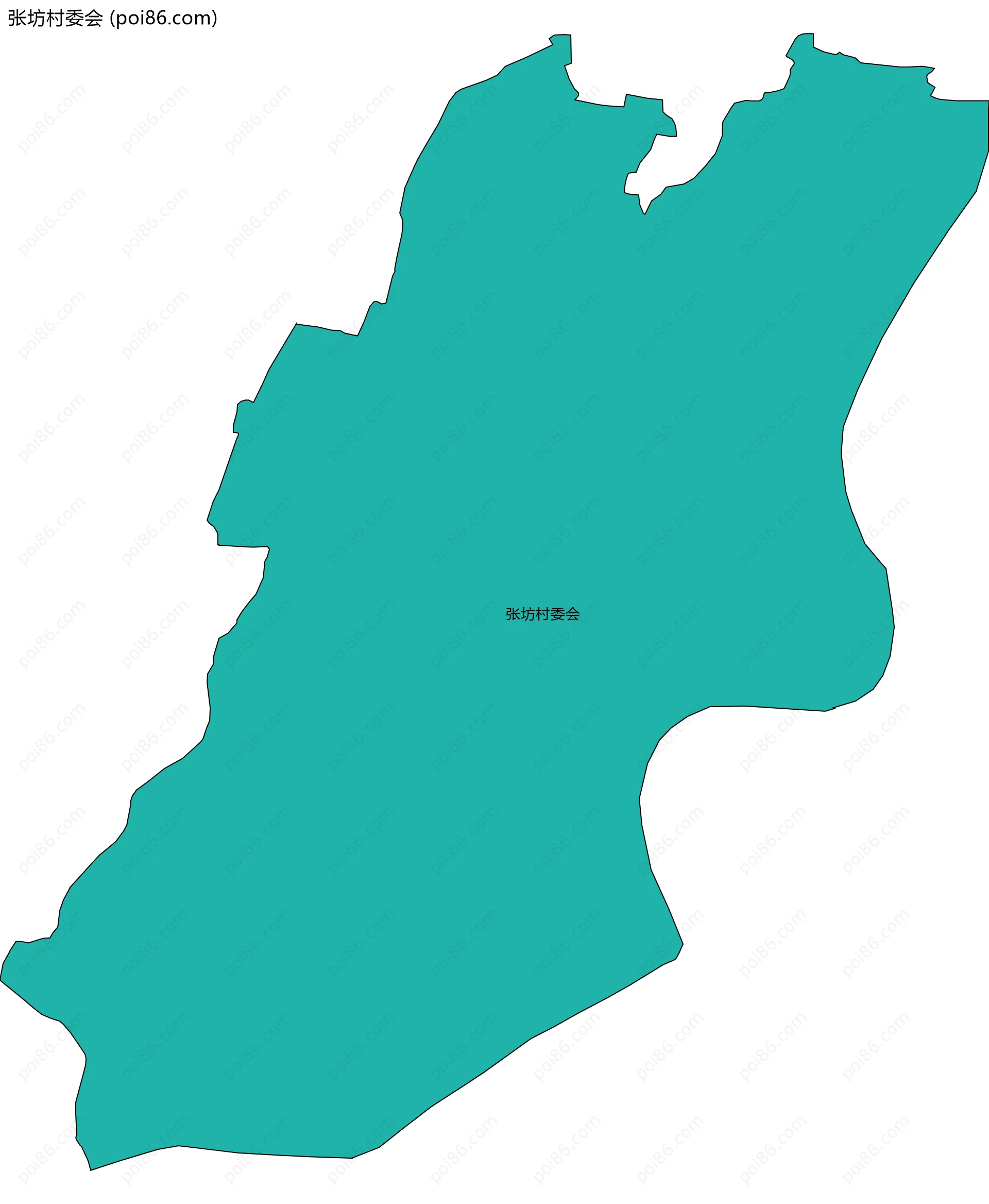 张坊村委会边界地图