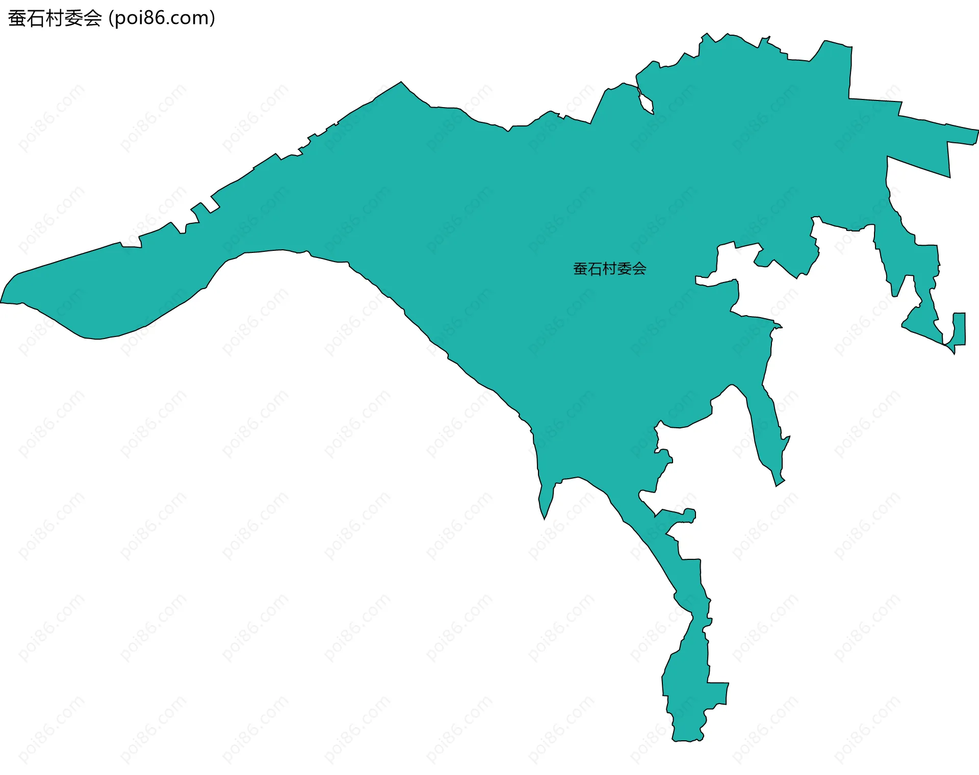 蚕石村委会边界地图