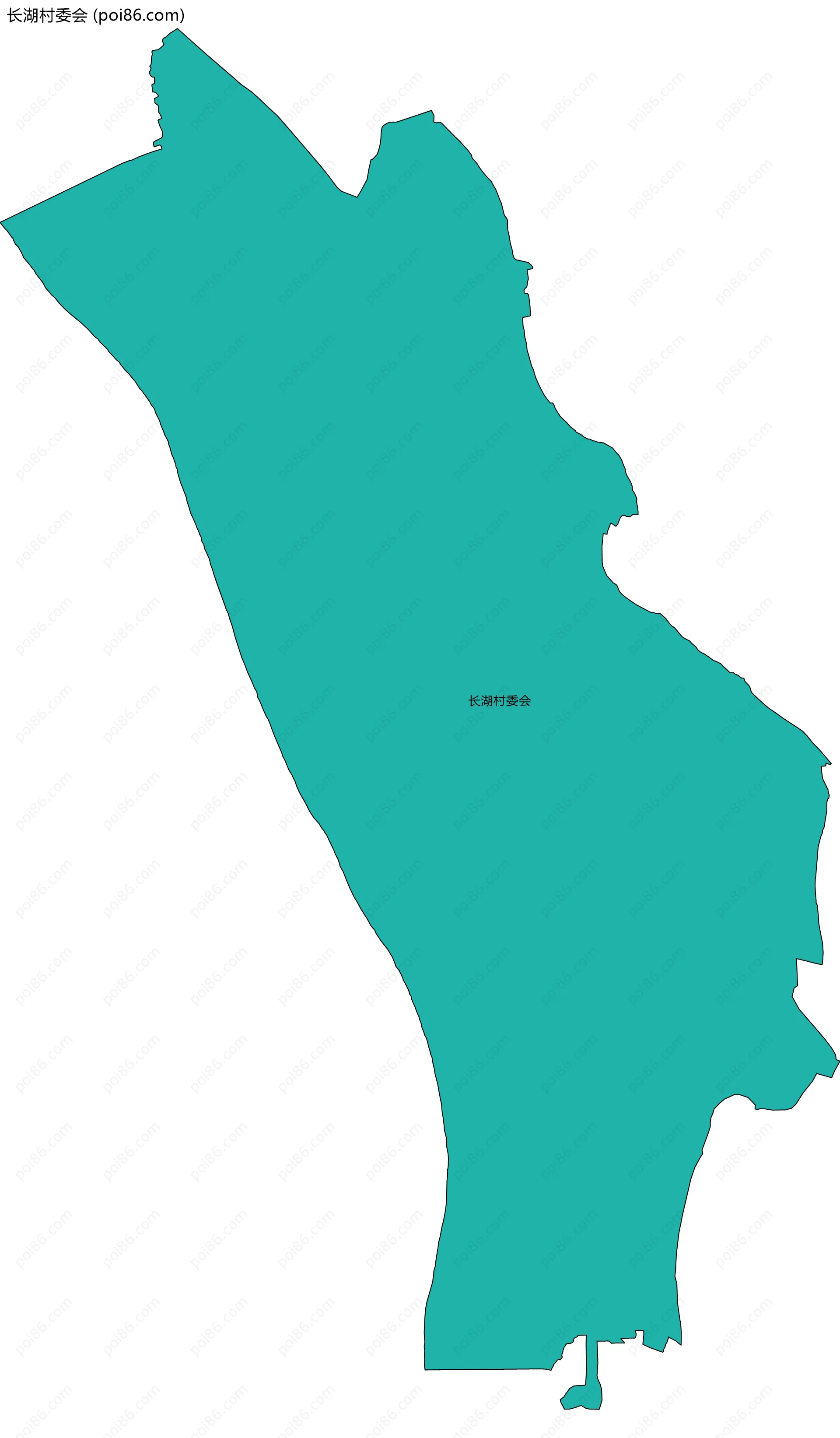 长湖村委会边界地图