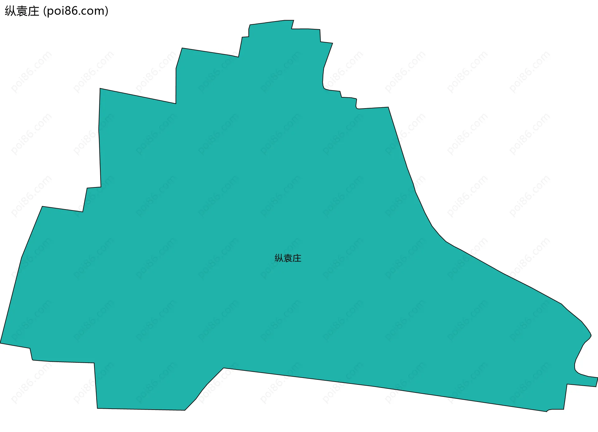 纵袁庄边界地图