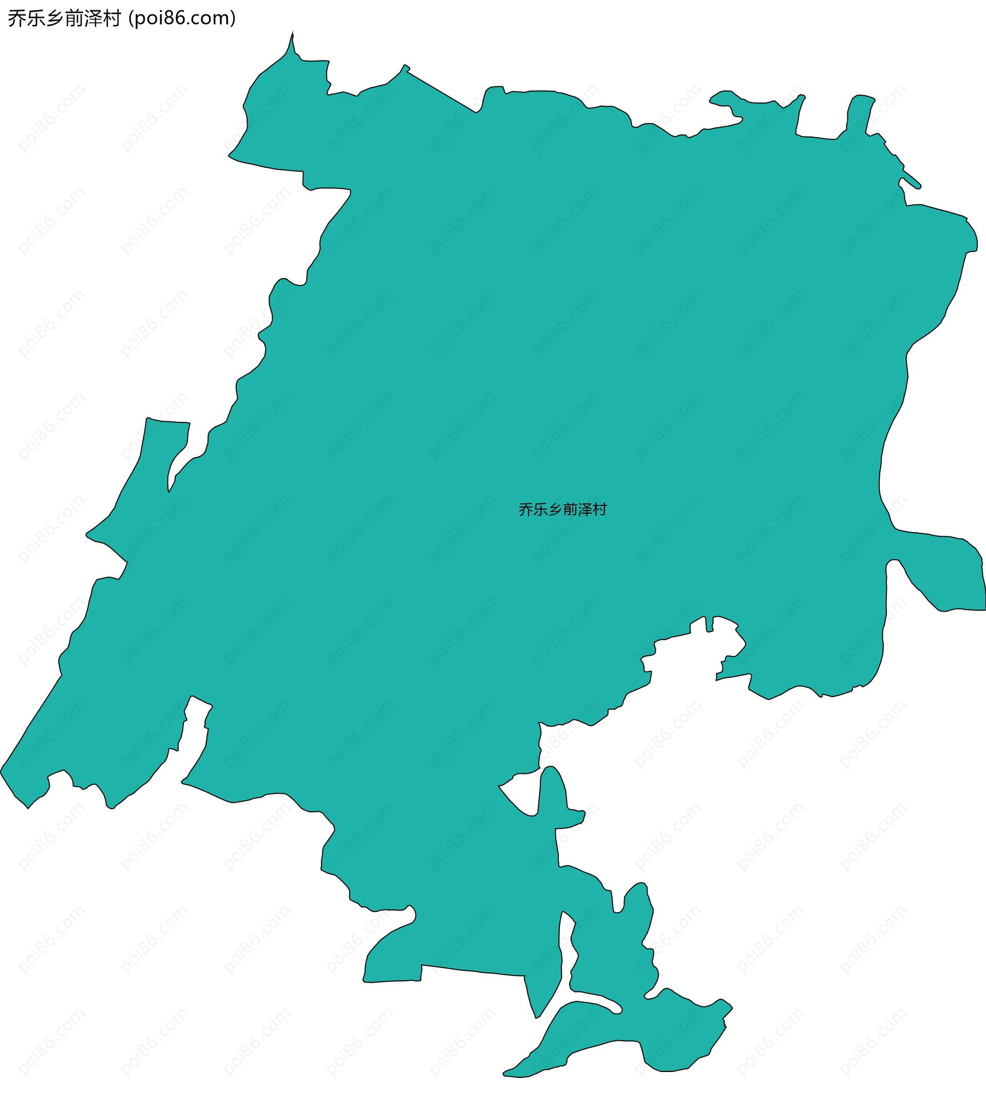 乔乐乡前泽村边界地图