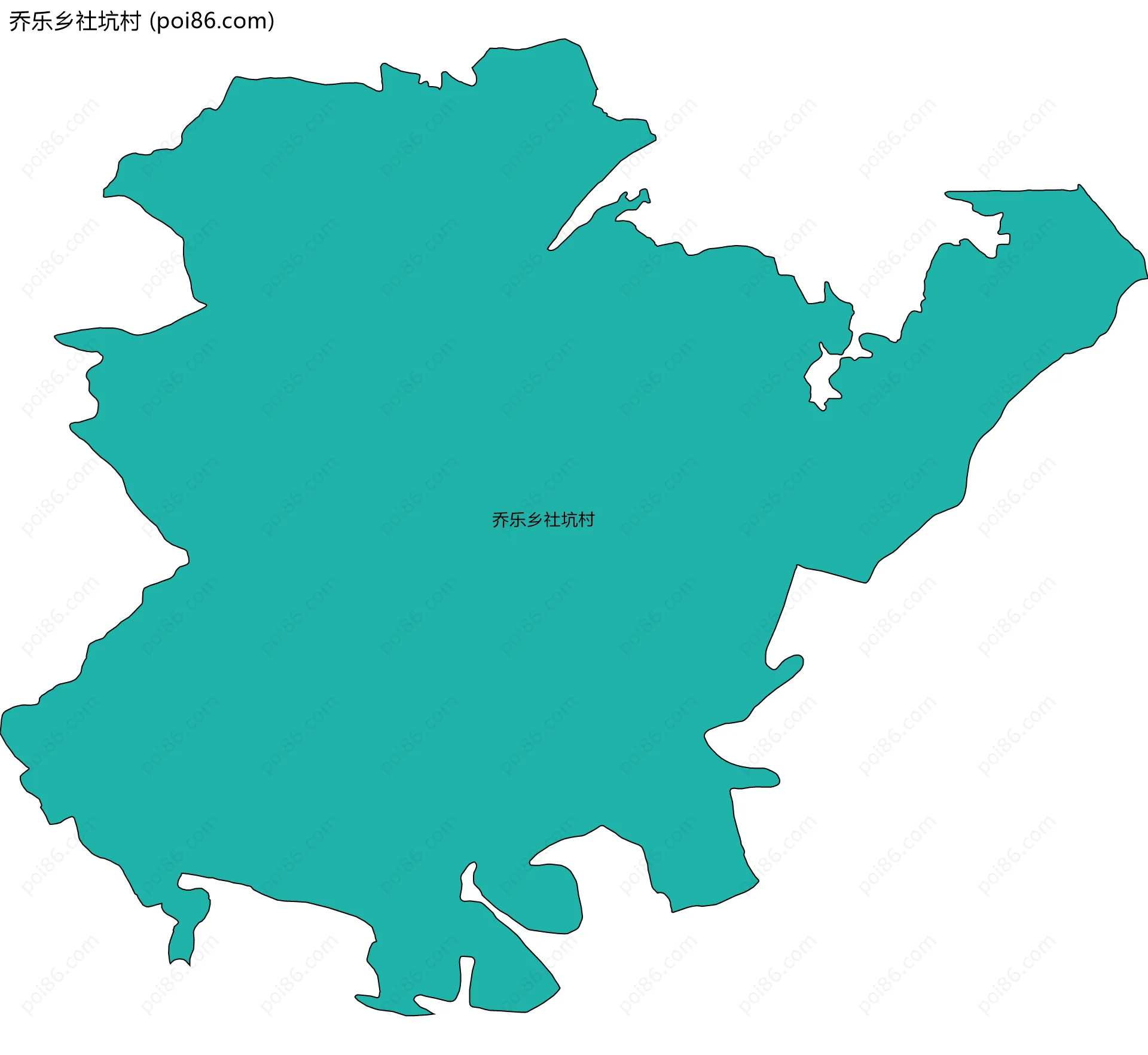 乔乐乡社坑村边界地图