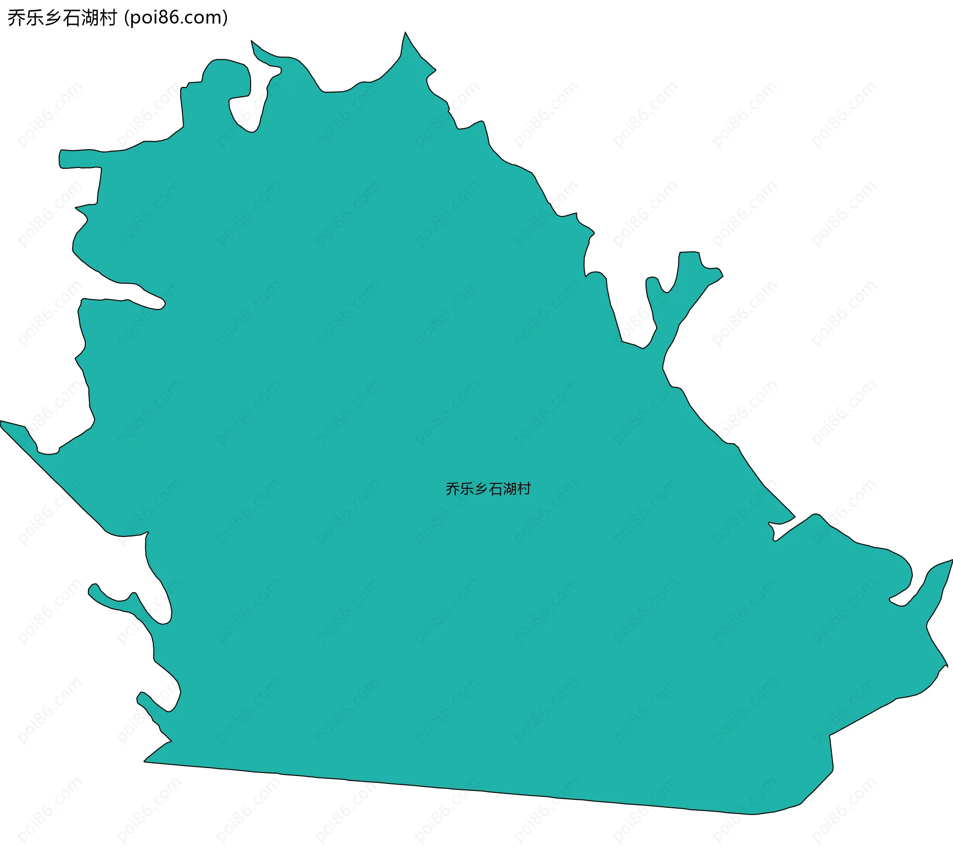 乔乐乡石湖村边界地图
