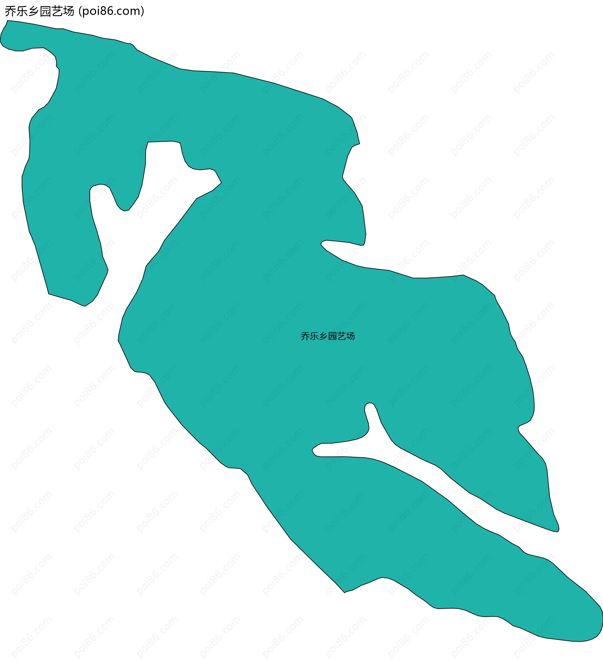 乔乐乡园艺场边界地图