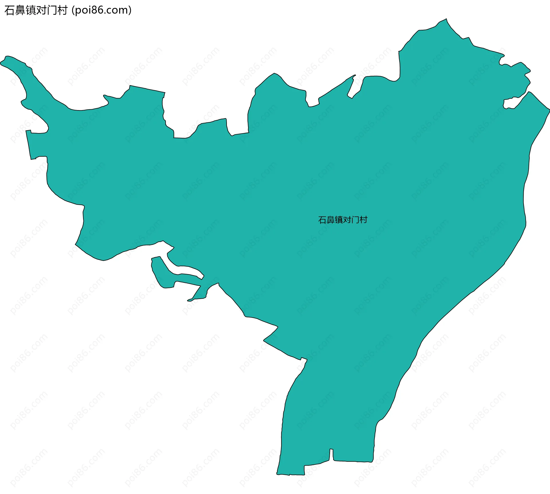 石鼻镇对门村边界地图