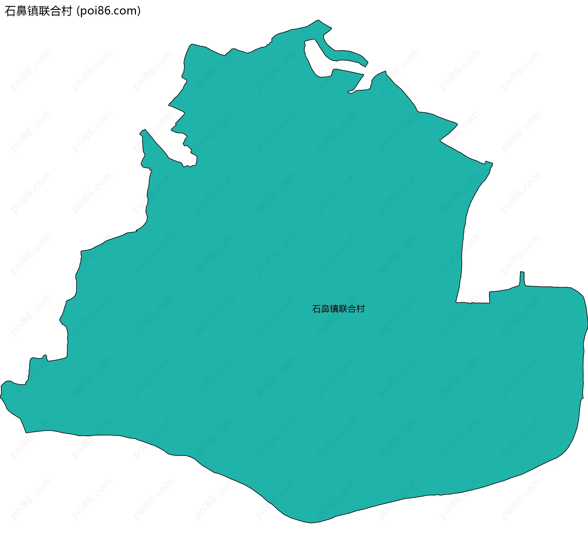 石鼻镇联合村边界地图