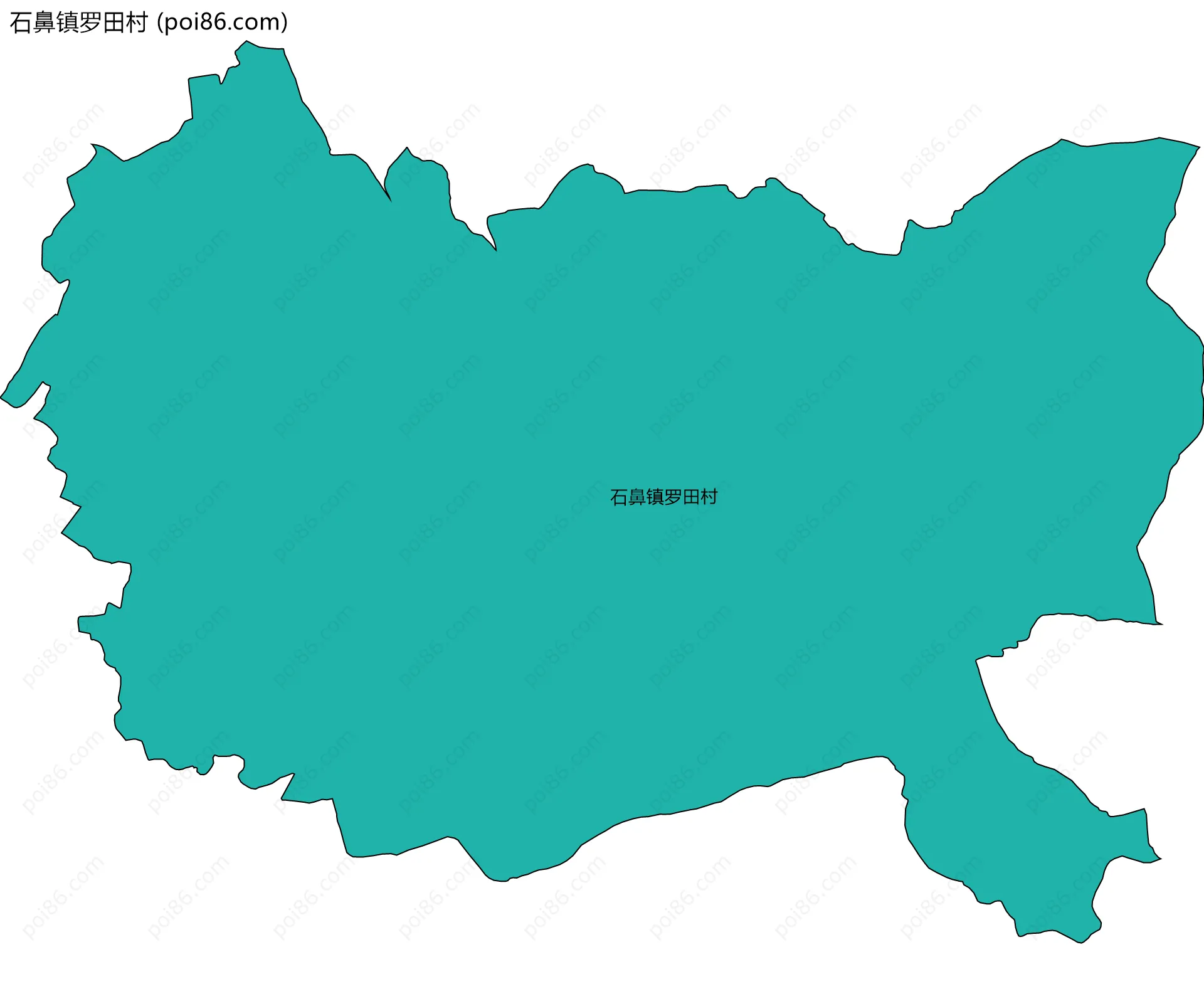 石鼻镇罗田村边界地图