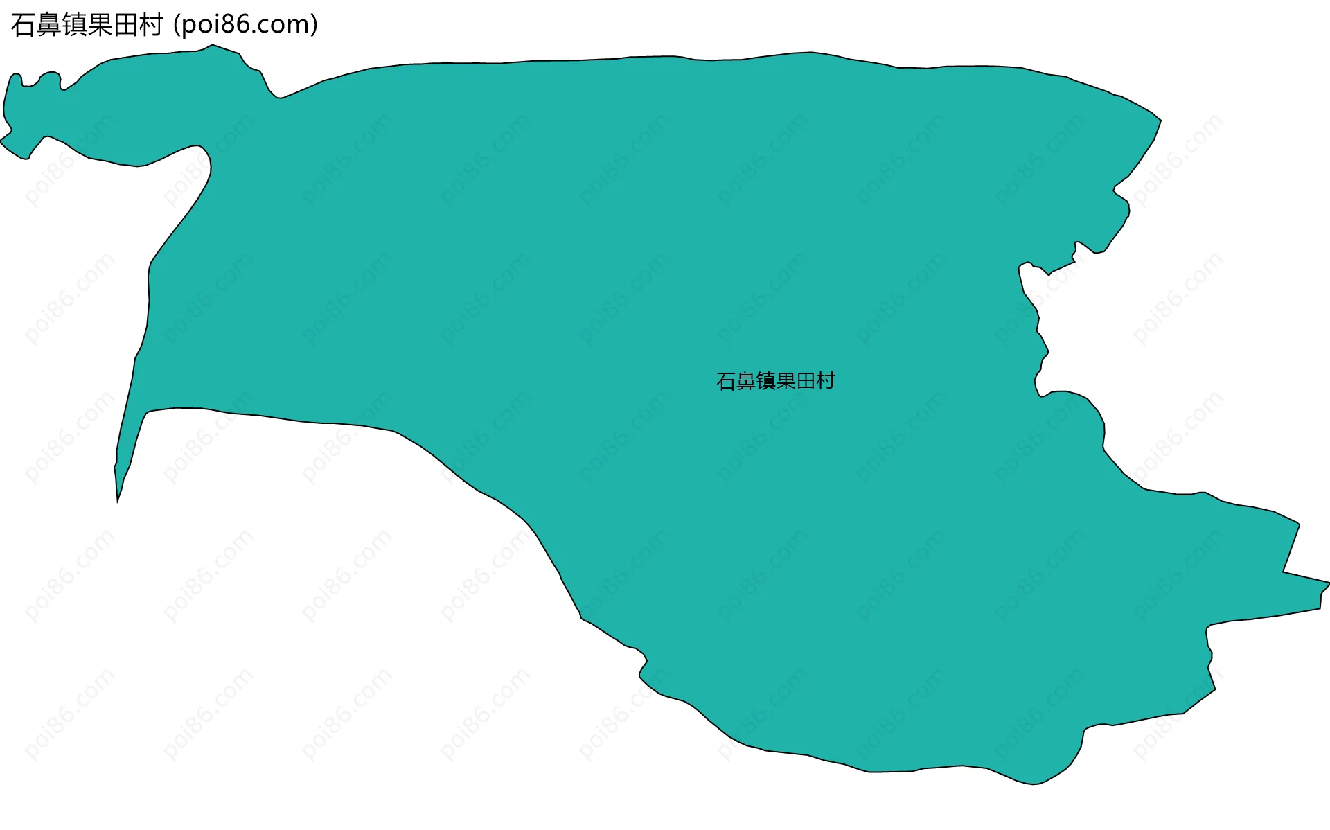 石鼻镇果田村边界地图