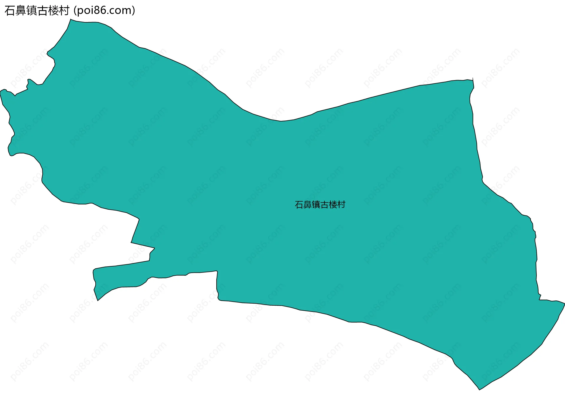 石鼻镇古楼村边界地图