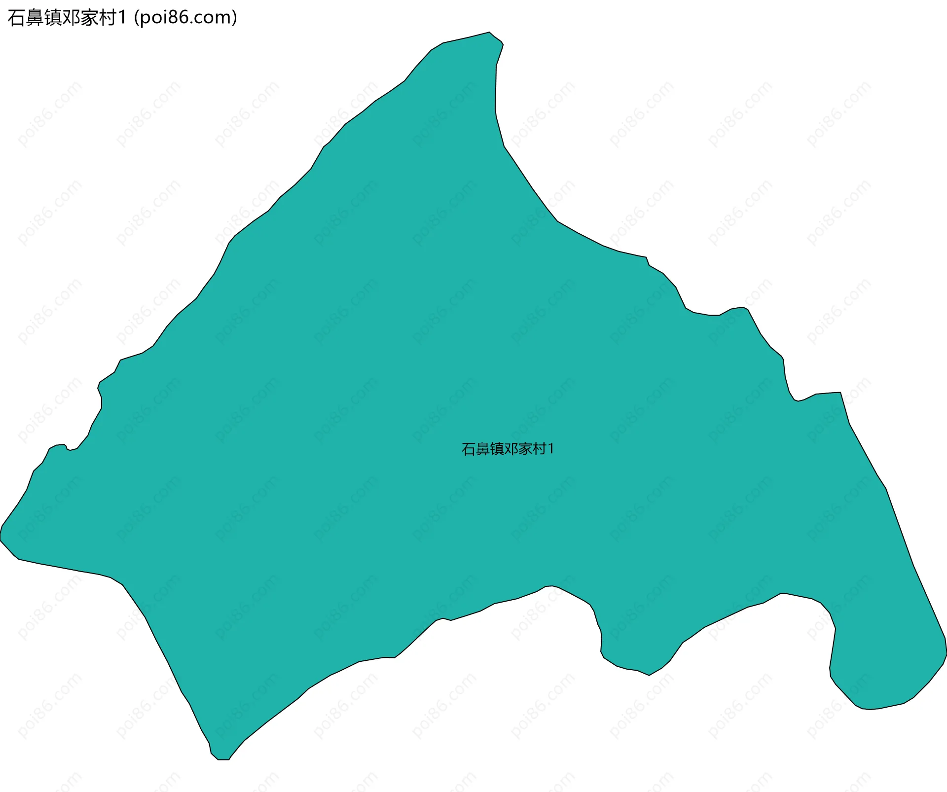 石鼻镇邓家村1边界地图
