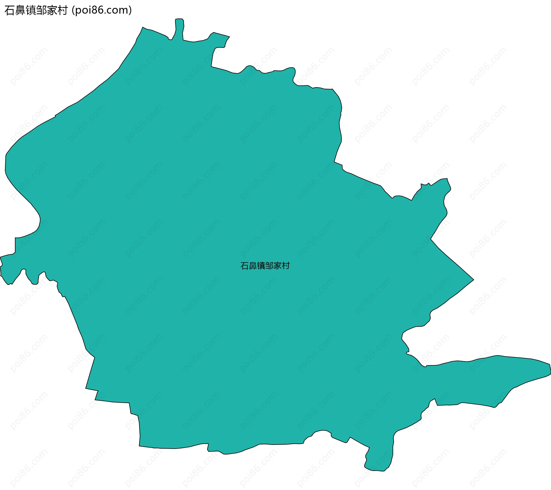石鼻镇邹家村边界地图