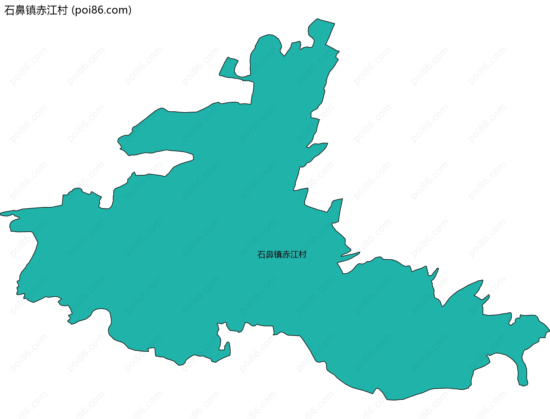 石鼻镇赤江村边界地图