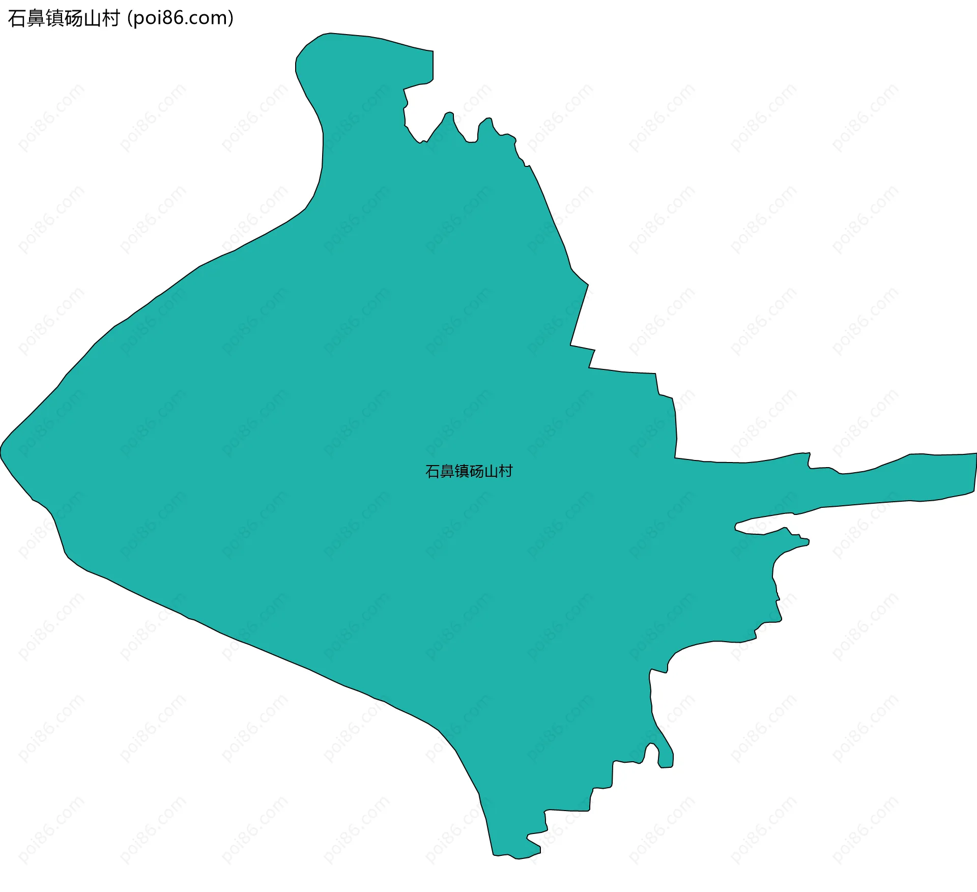 石鼻镇砀山村边界地图