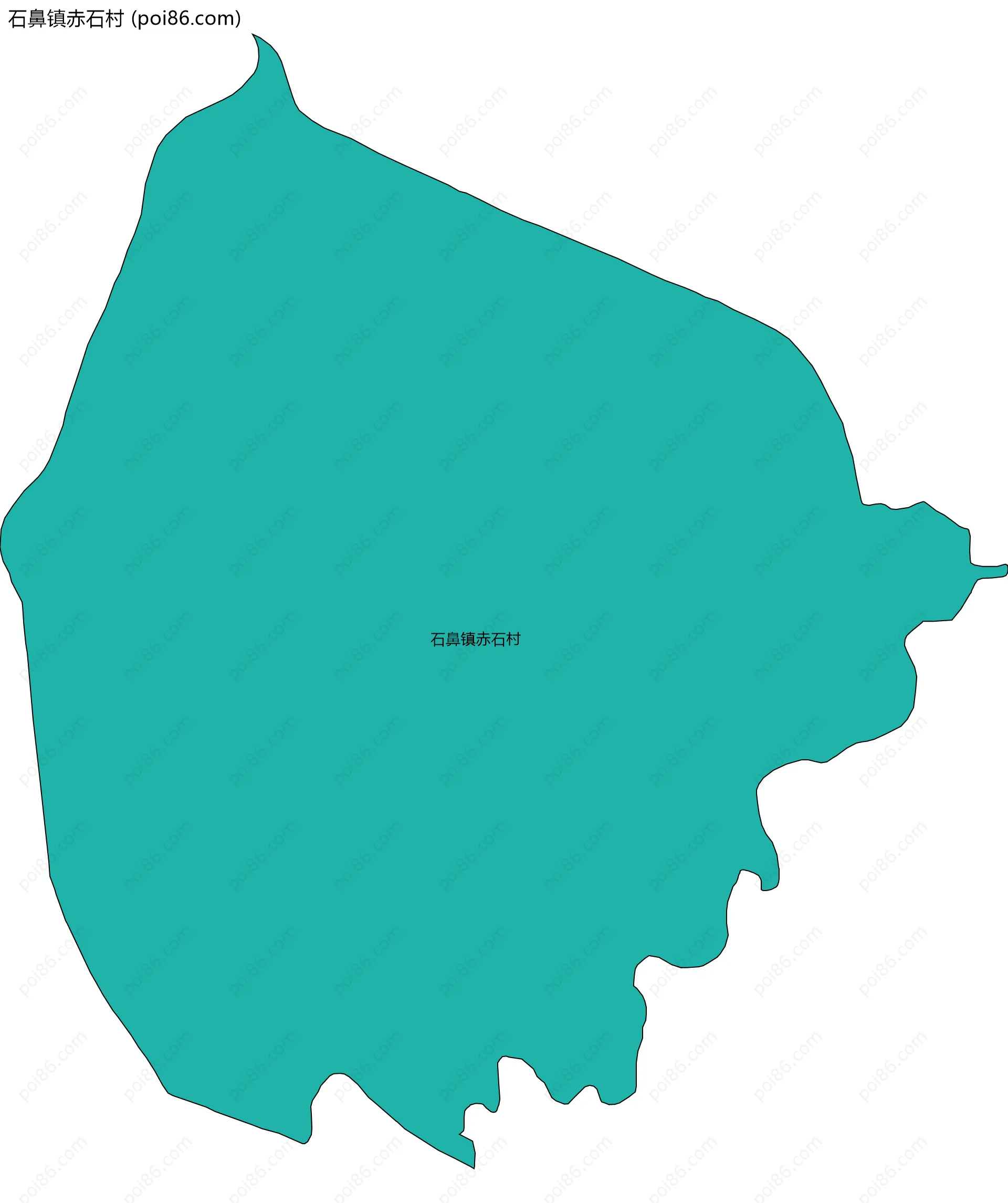 石鼻镇赤石村边界地图