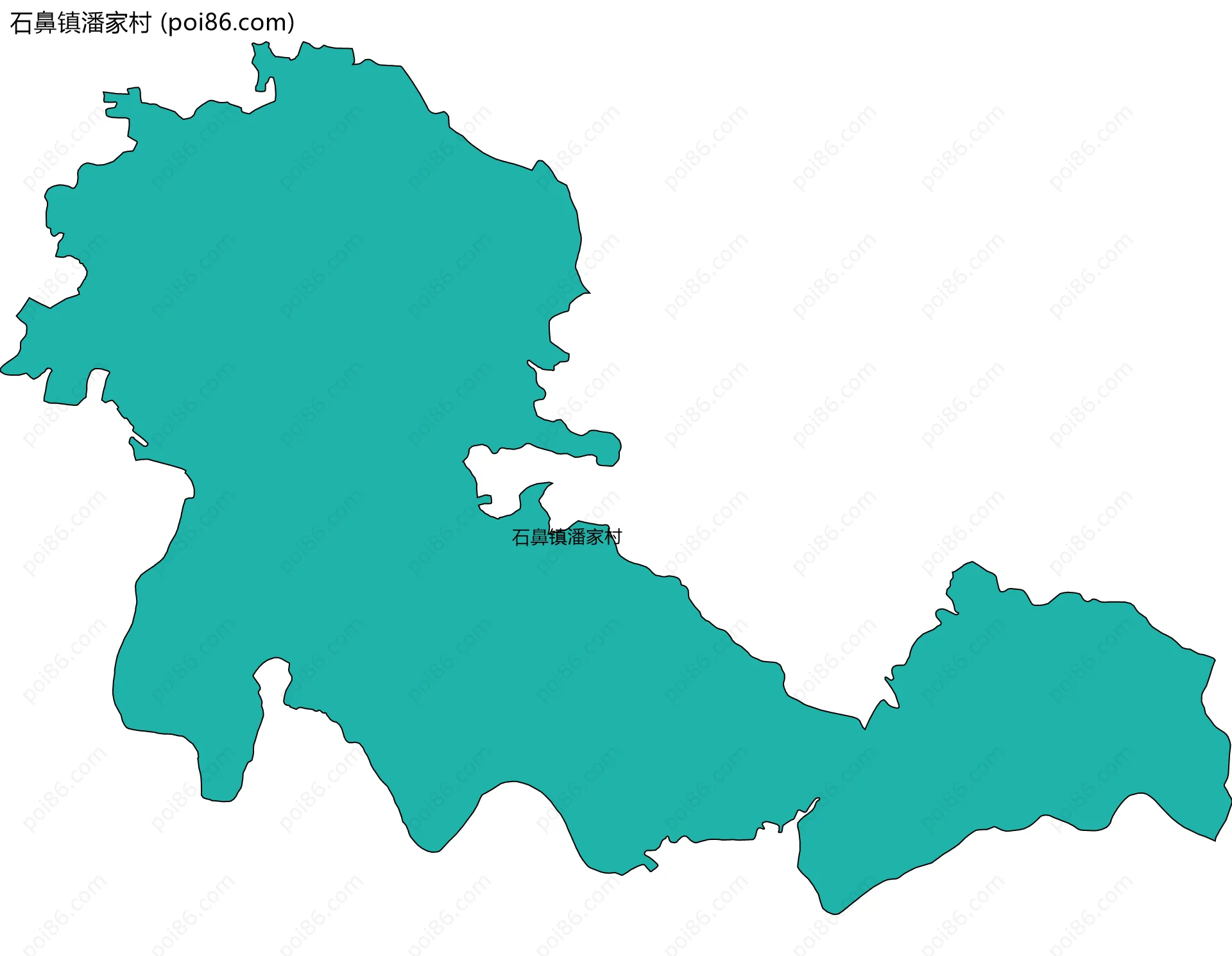 石鼻镇潘家村边界地图
