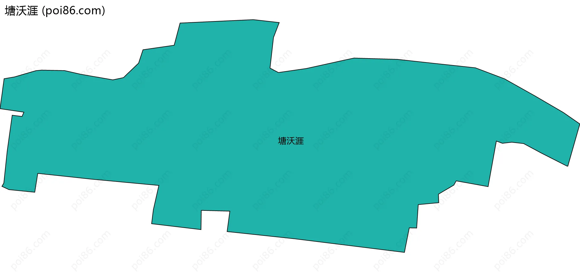 塘沃涯边界地图