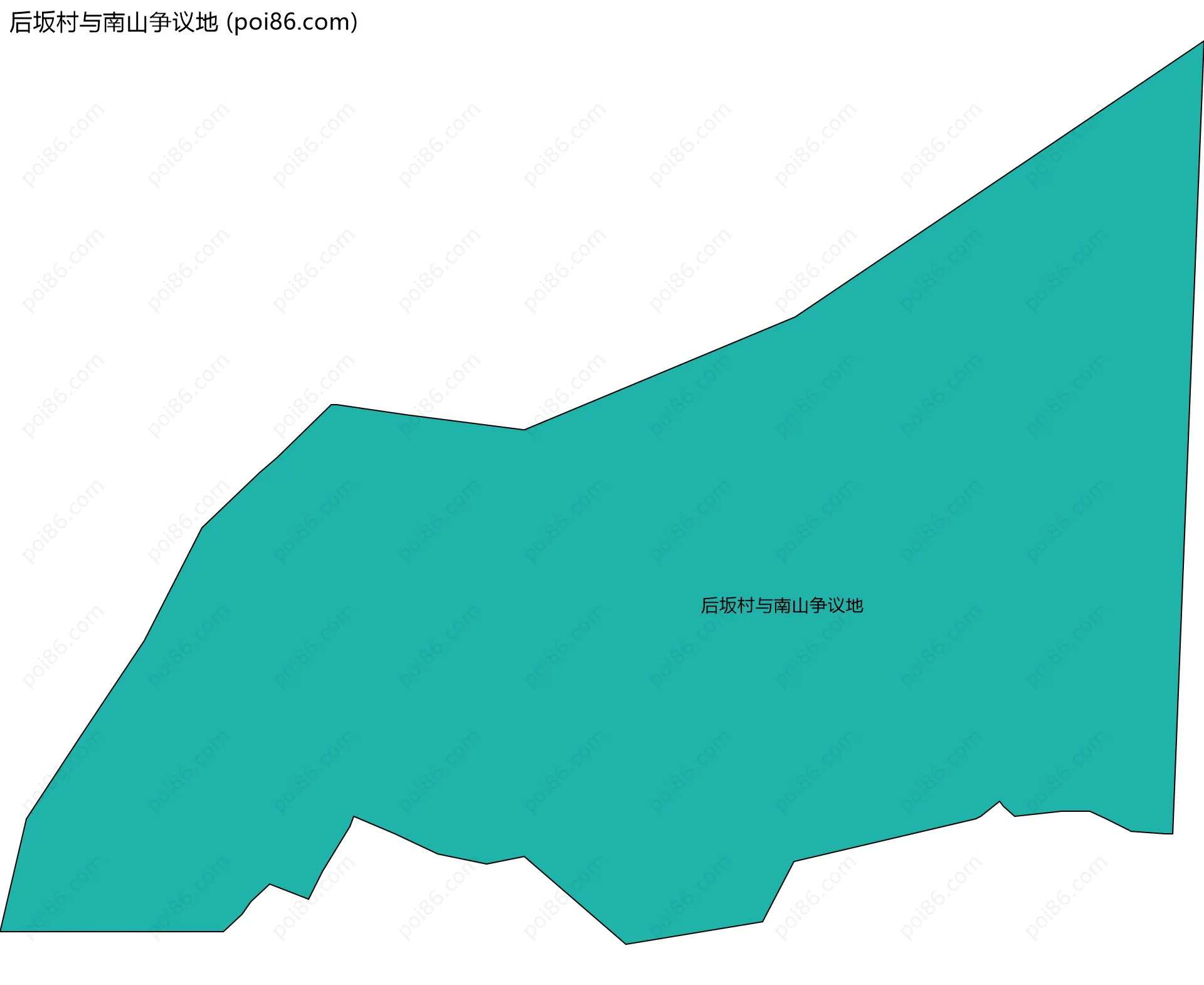 后坂村与南山争议地边界地图