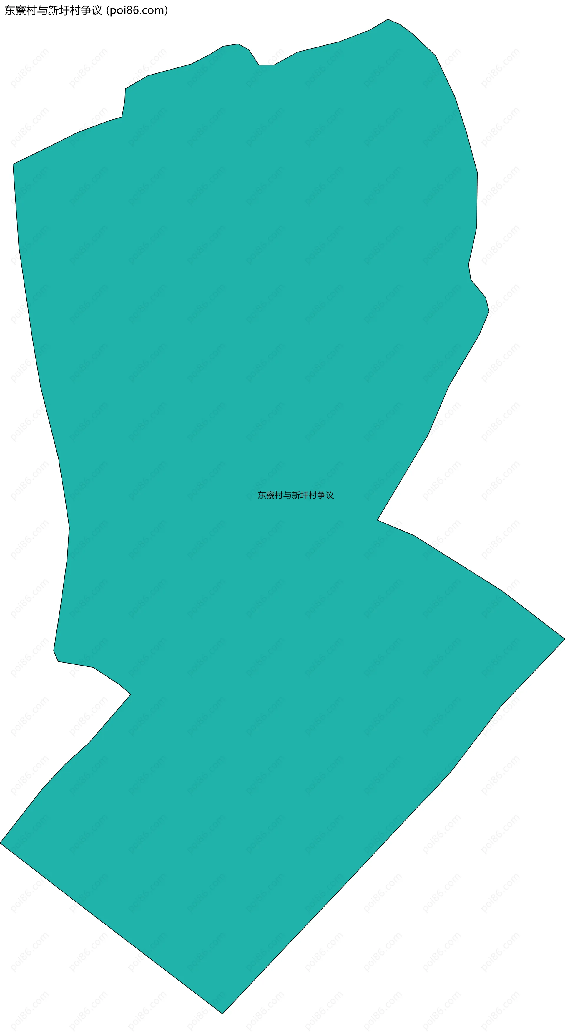 东竂村与新圩村争议边界地图