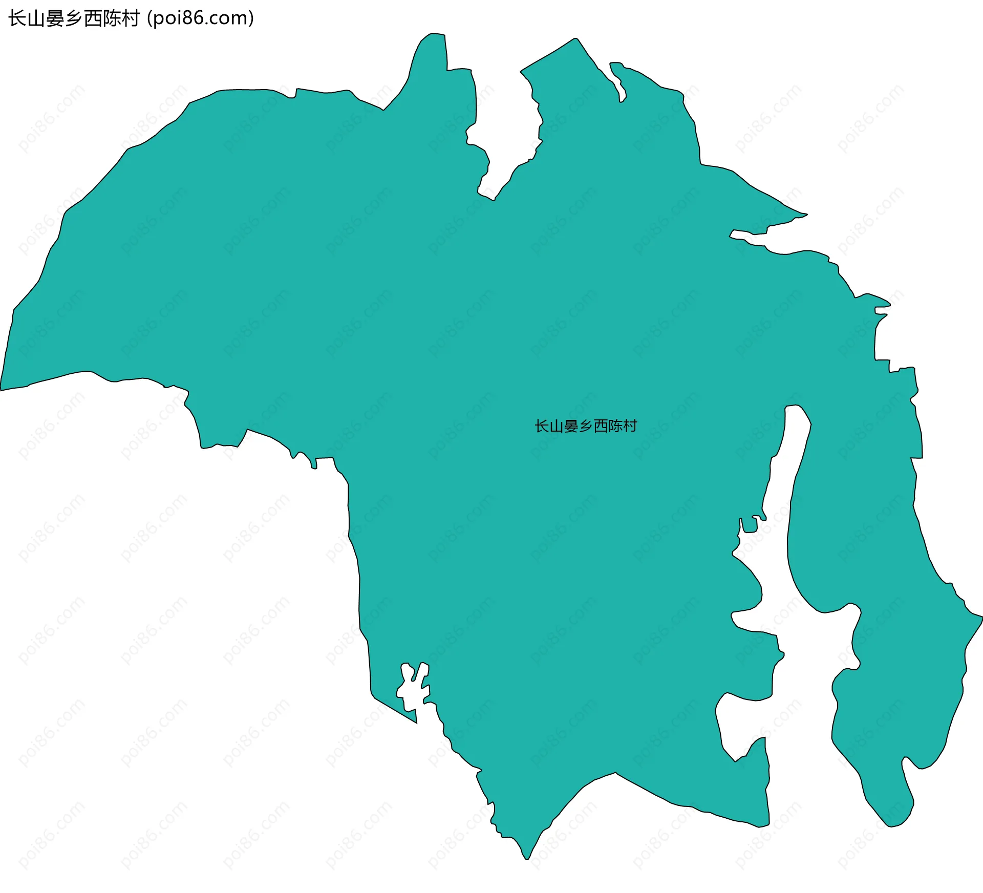 长山晏乡西陈村边界地图