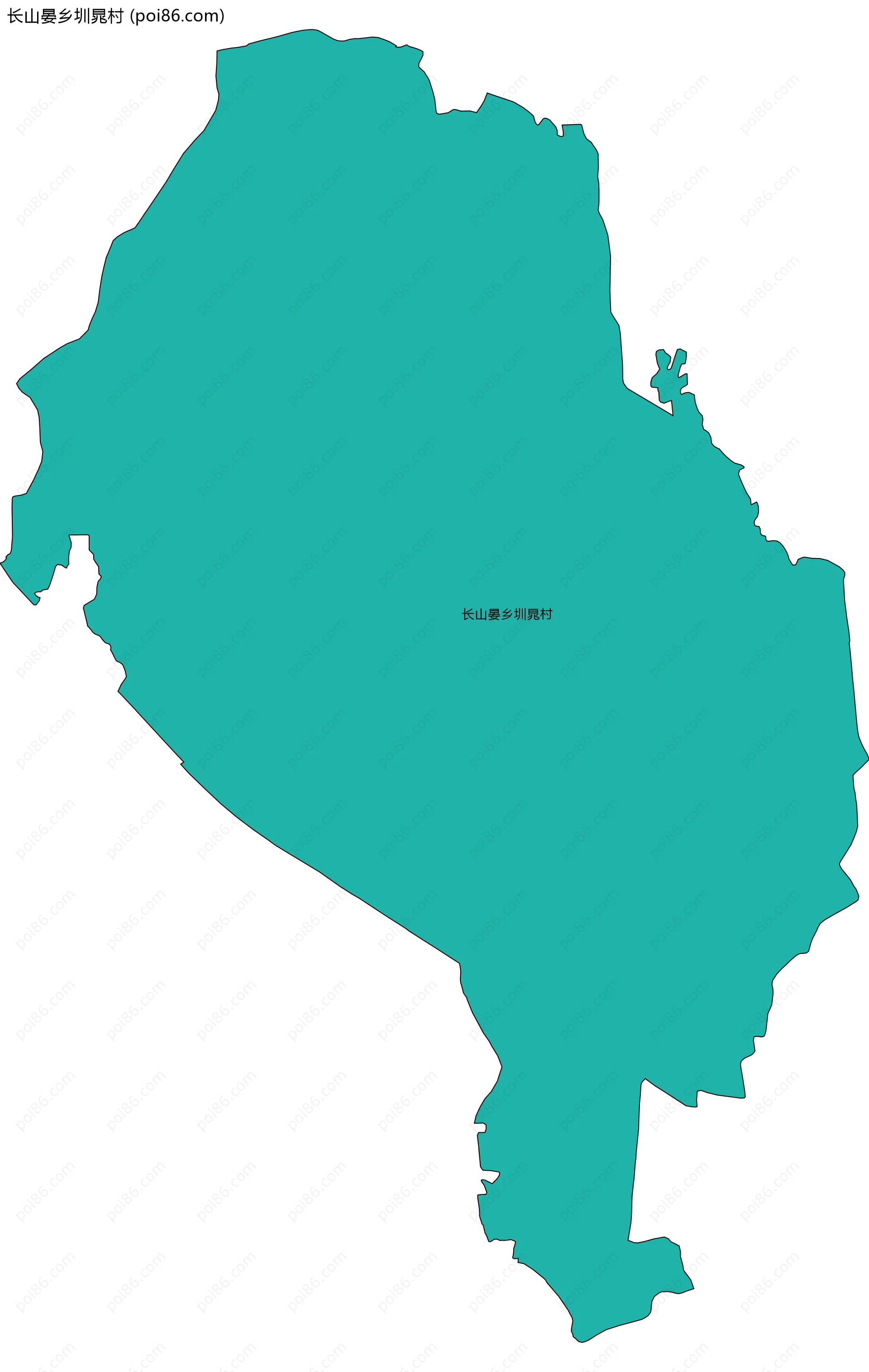 长山晏乡圳晁村边界地图