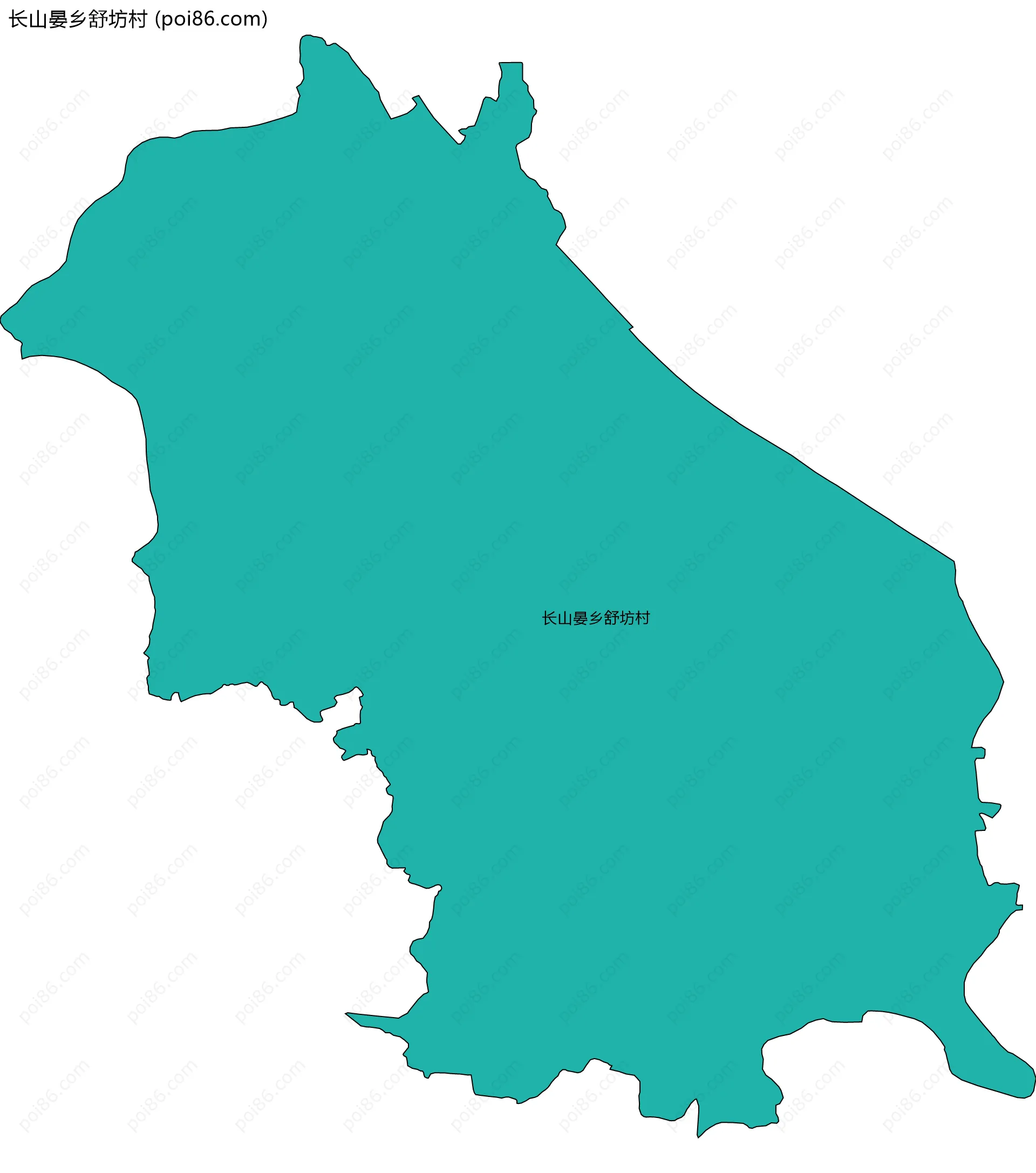 长山晏乡舒坊村边界地图