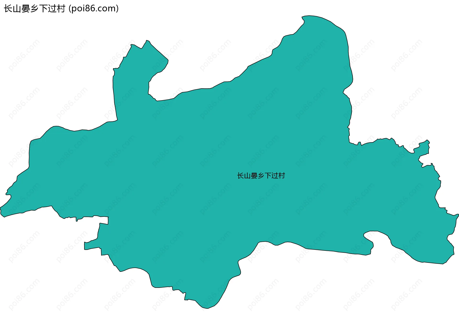 长山晏乡下过村边界地图