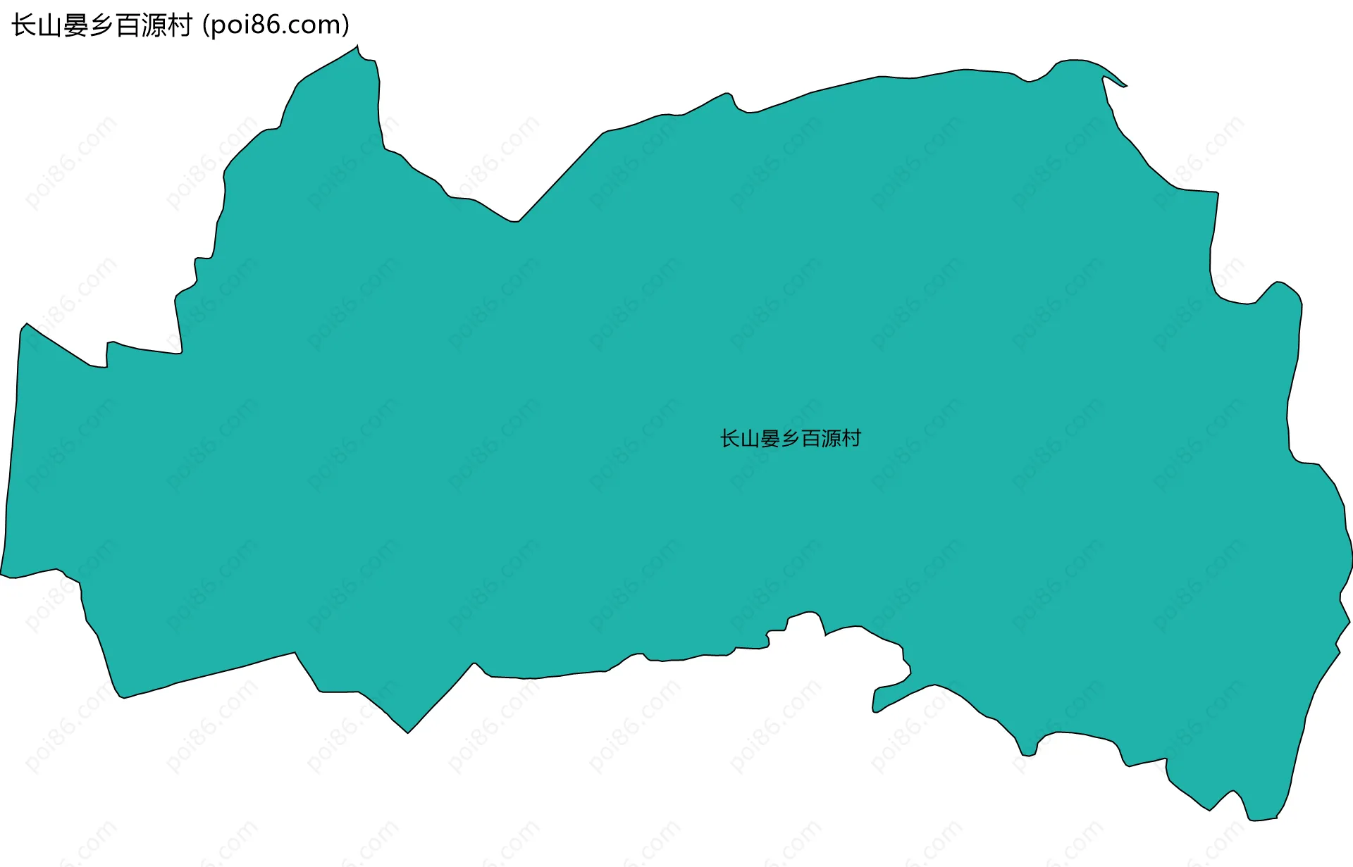 长山晏乡百源村边界地图