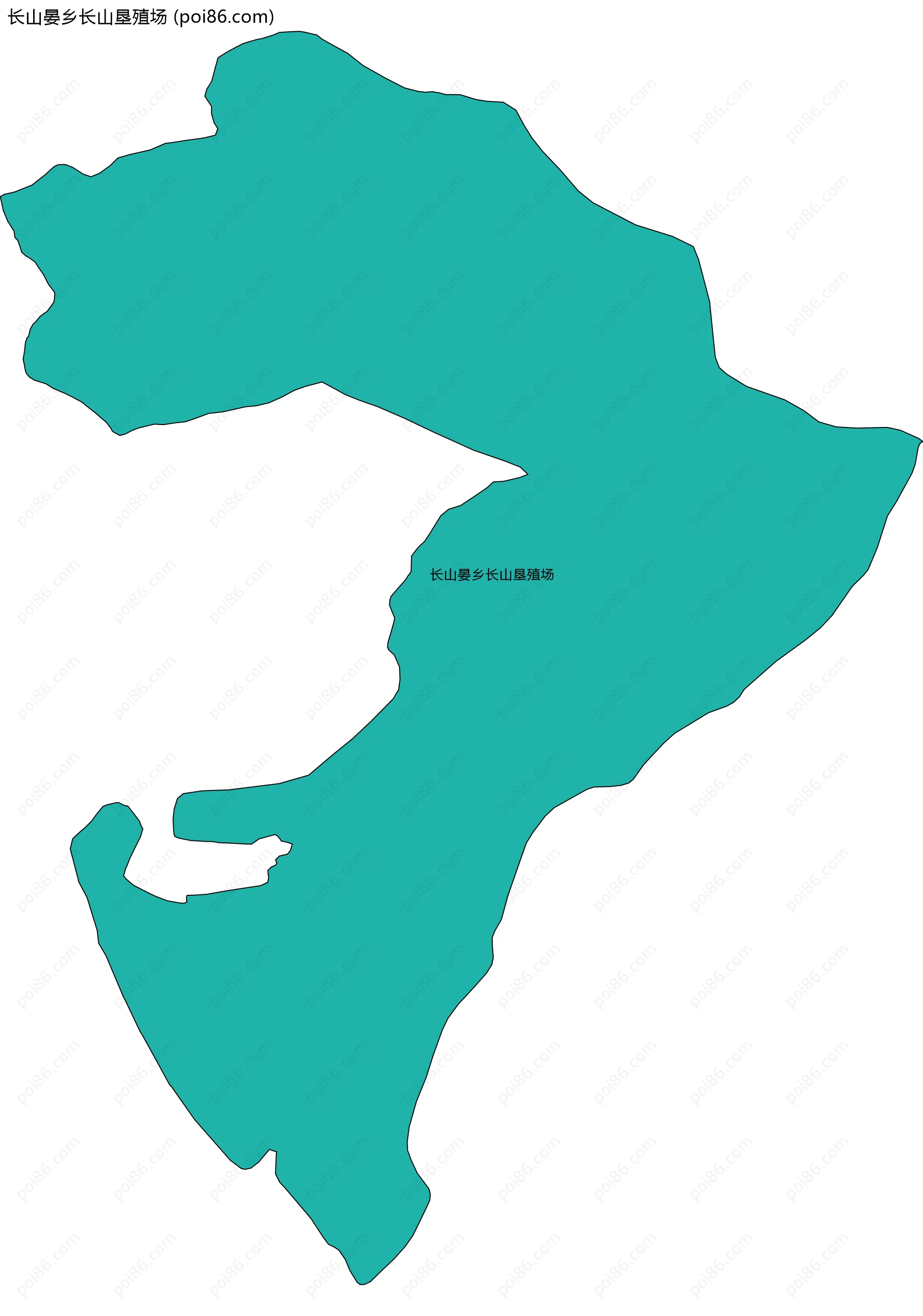 长山晏乡长山垦殖场边界地图