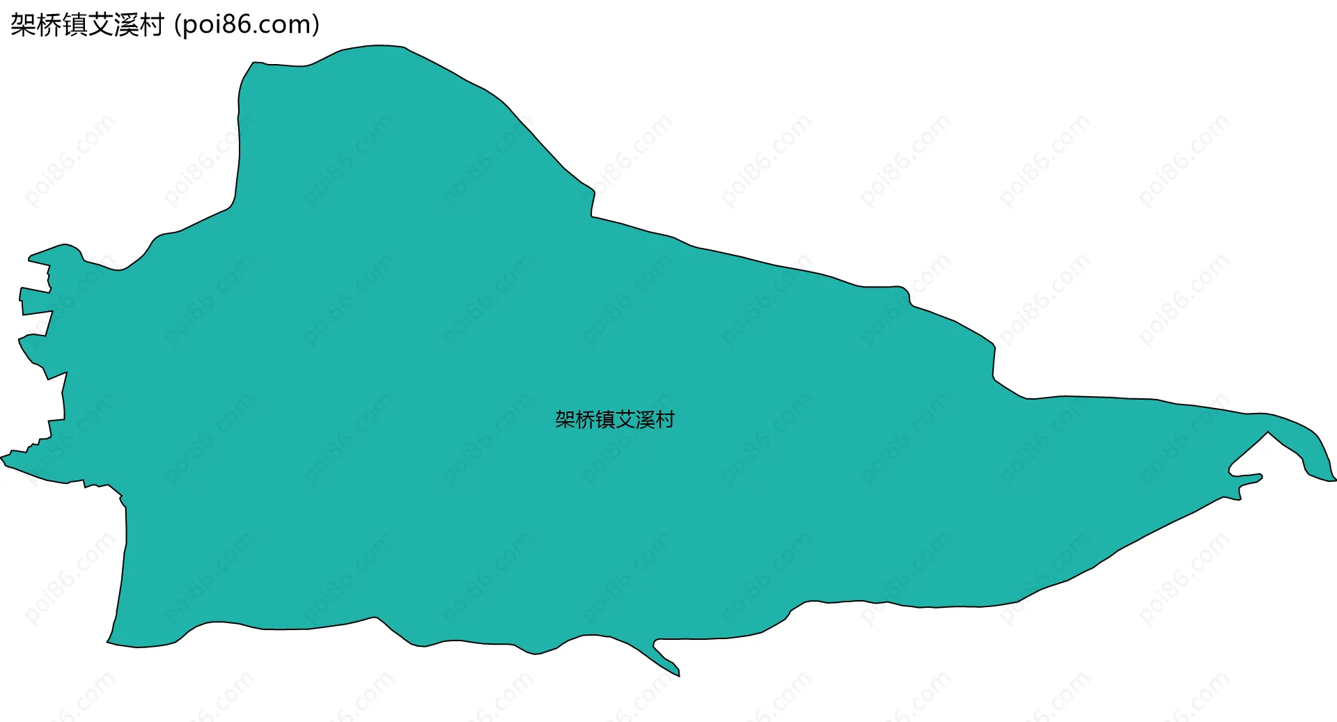 架桥镇艾溪村边界地图