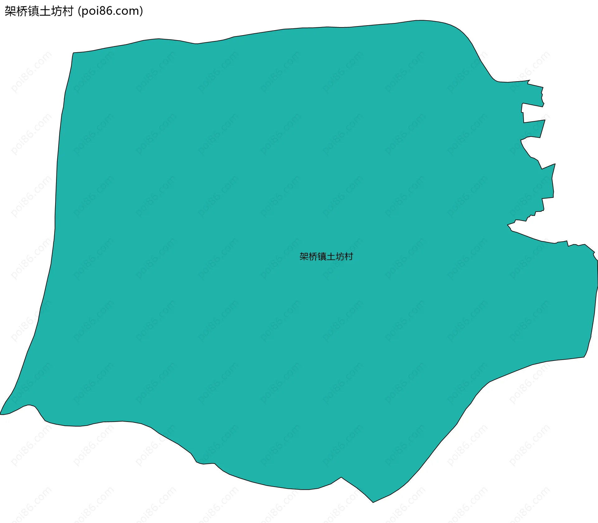 架桥镇土坊村边界地图