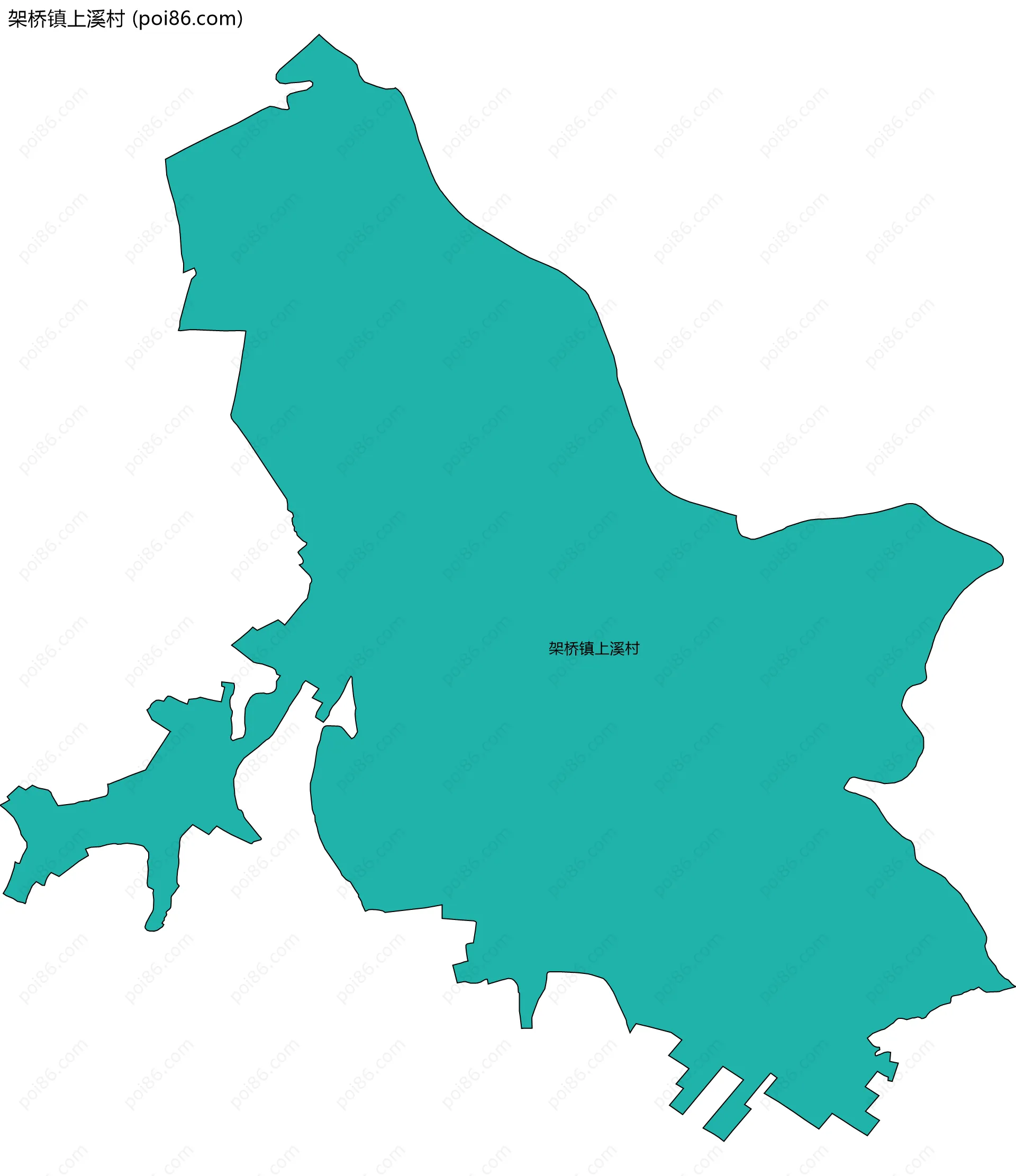 架桥镇上溪村边界地图