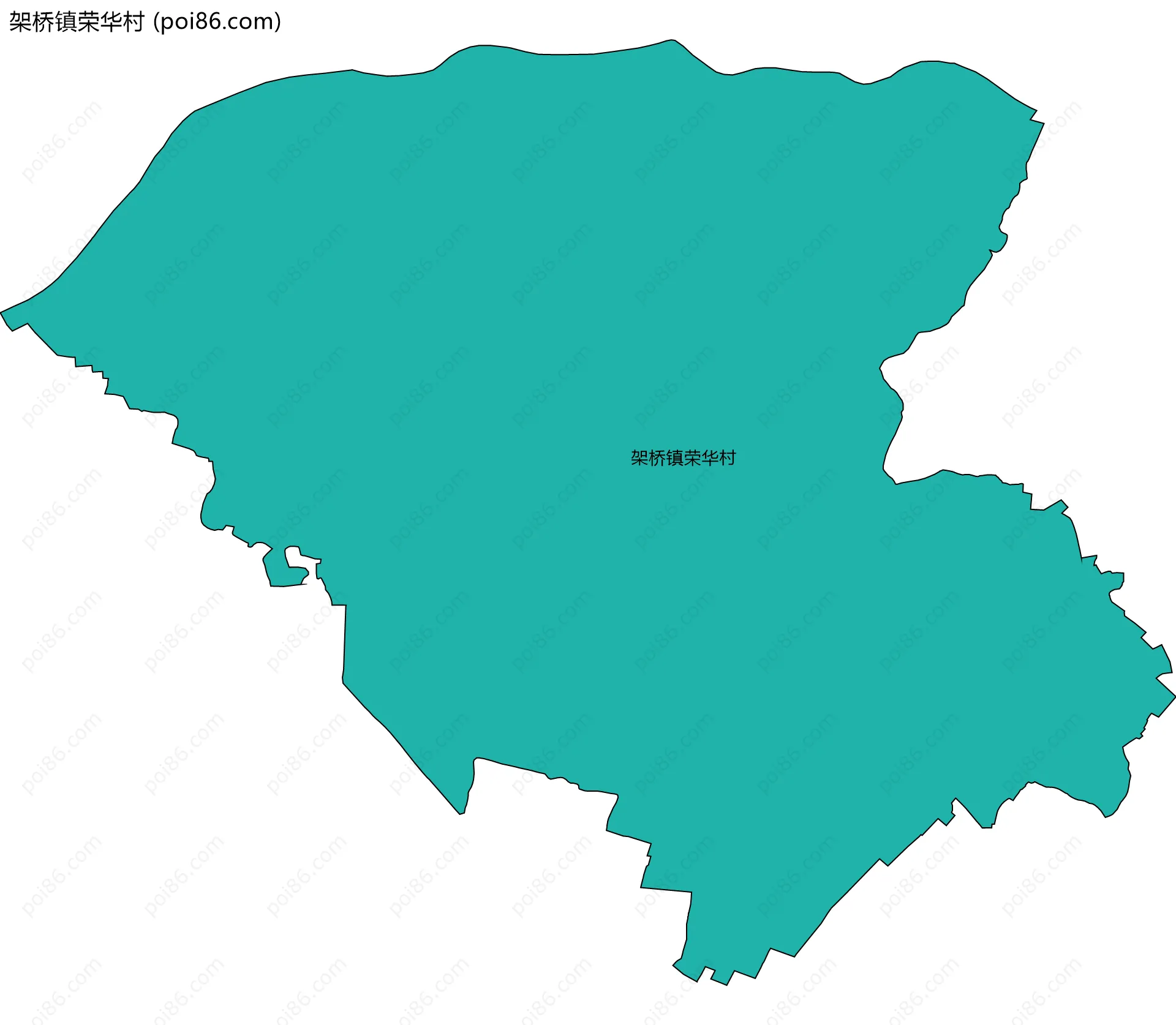 架桥镇荣华村边界地图