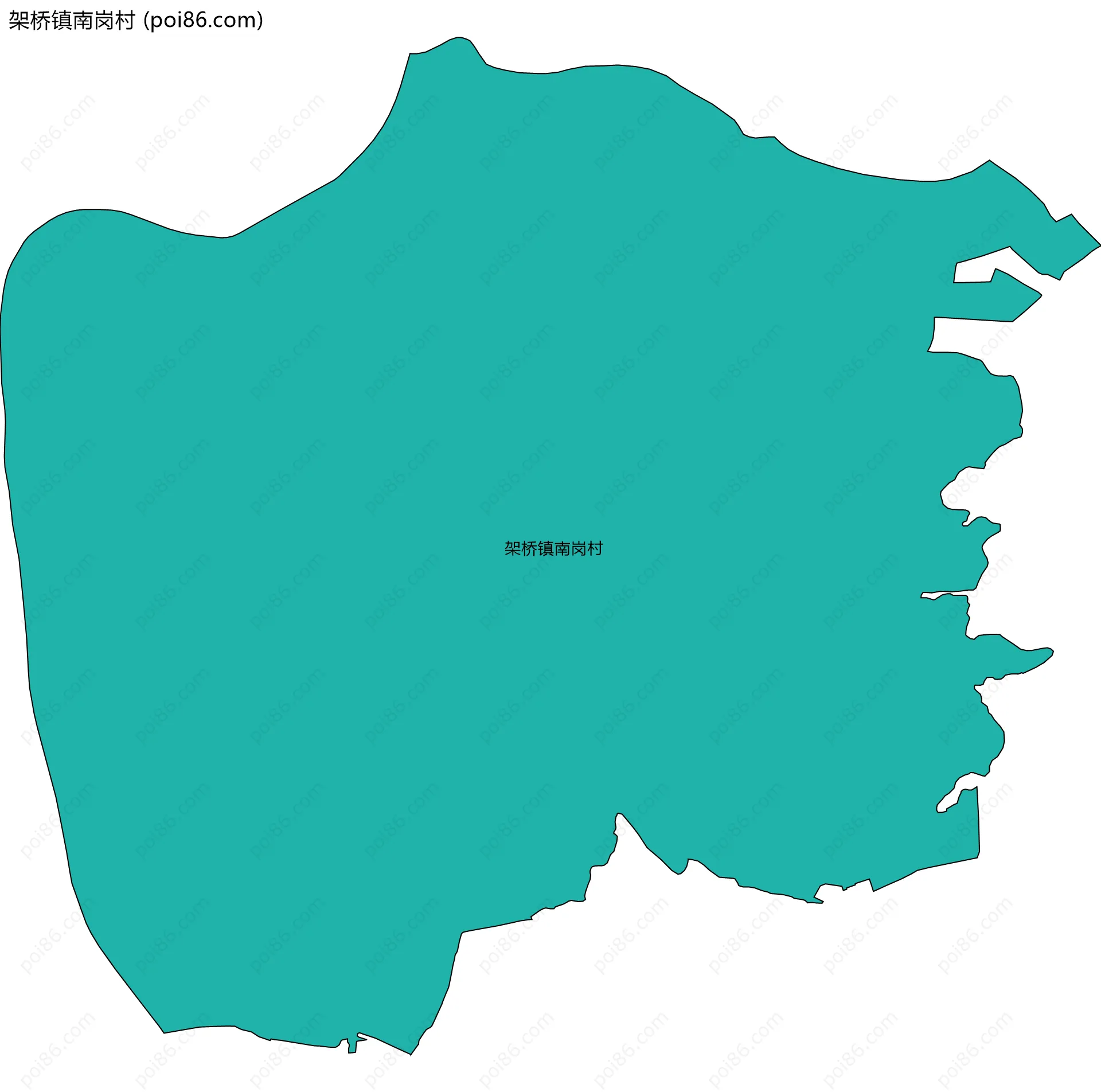 架桥镇南岗村边界地图