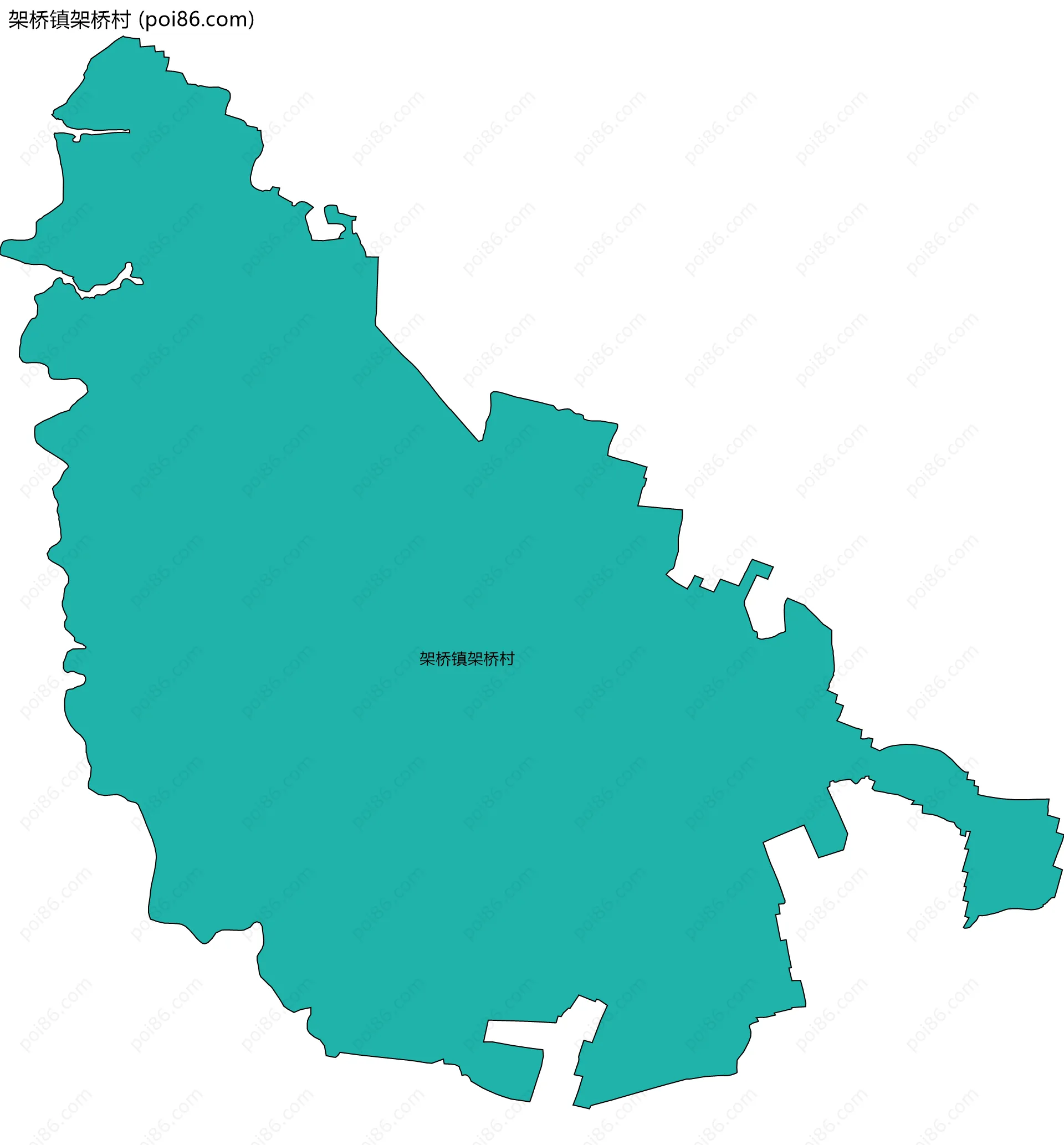 架桥镇架桥村边界地图