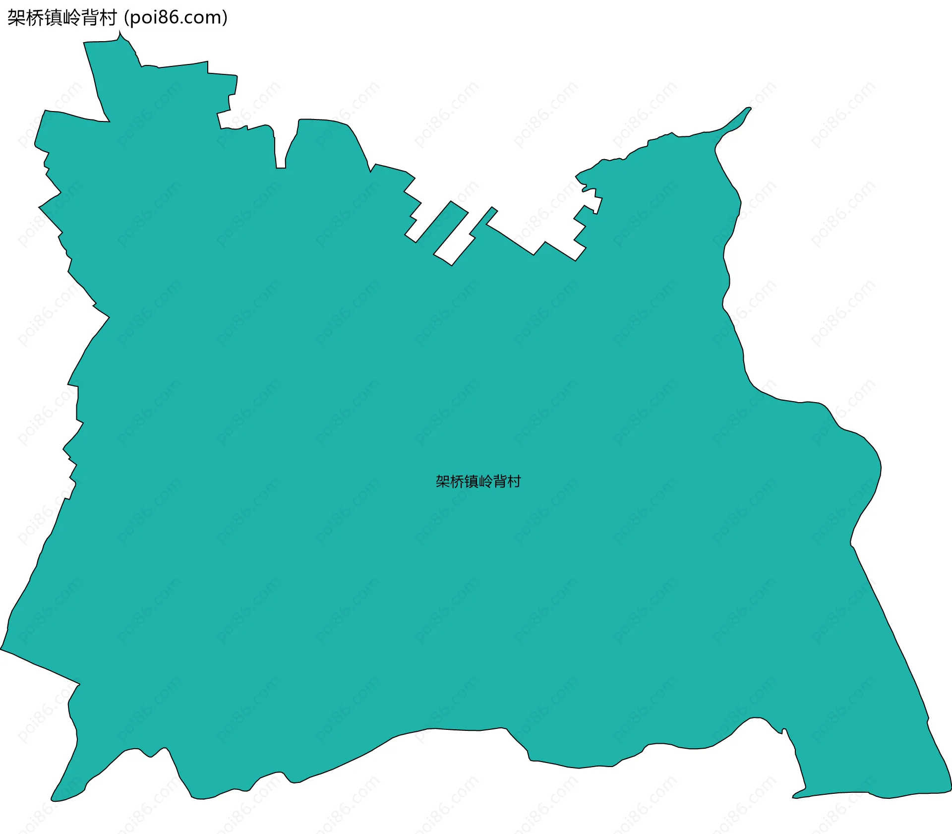 架桥镇岭背村边界地图
