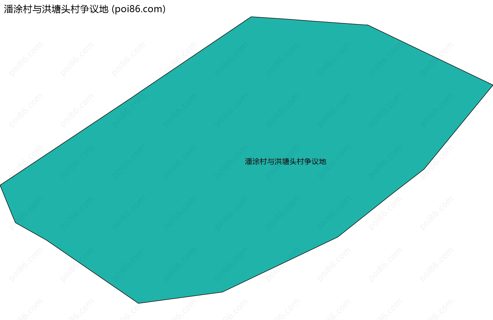 潘涂村与洪塘头村争议地边界地图