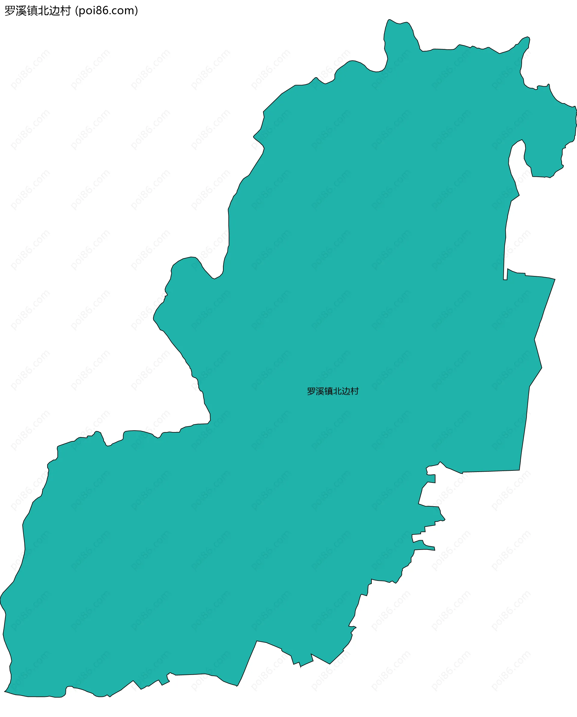 罗溪镇北边村边界地图