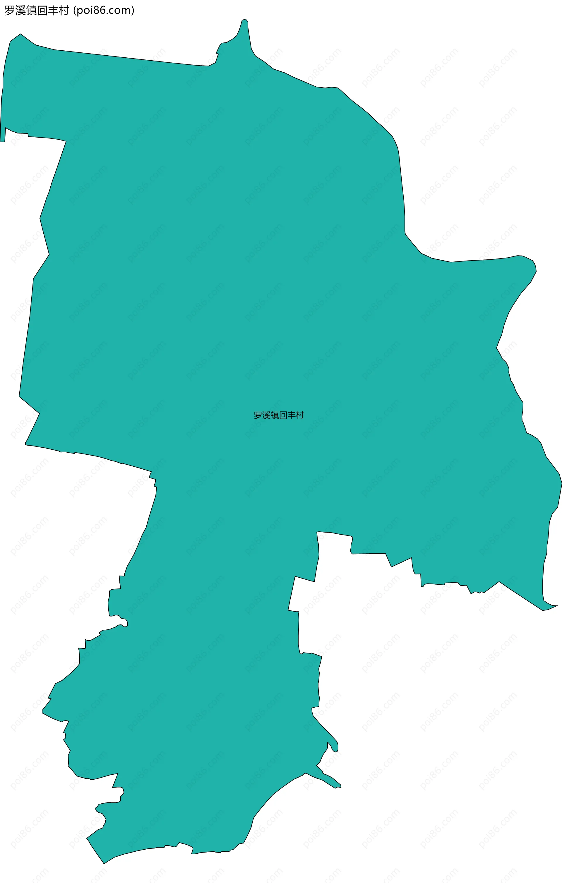 罗溪镇回丰村边界地图