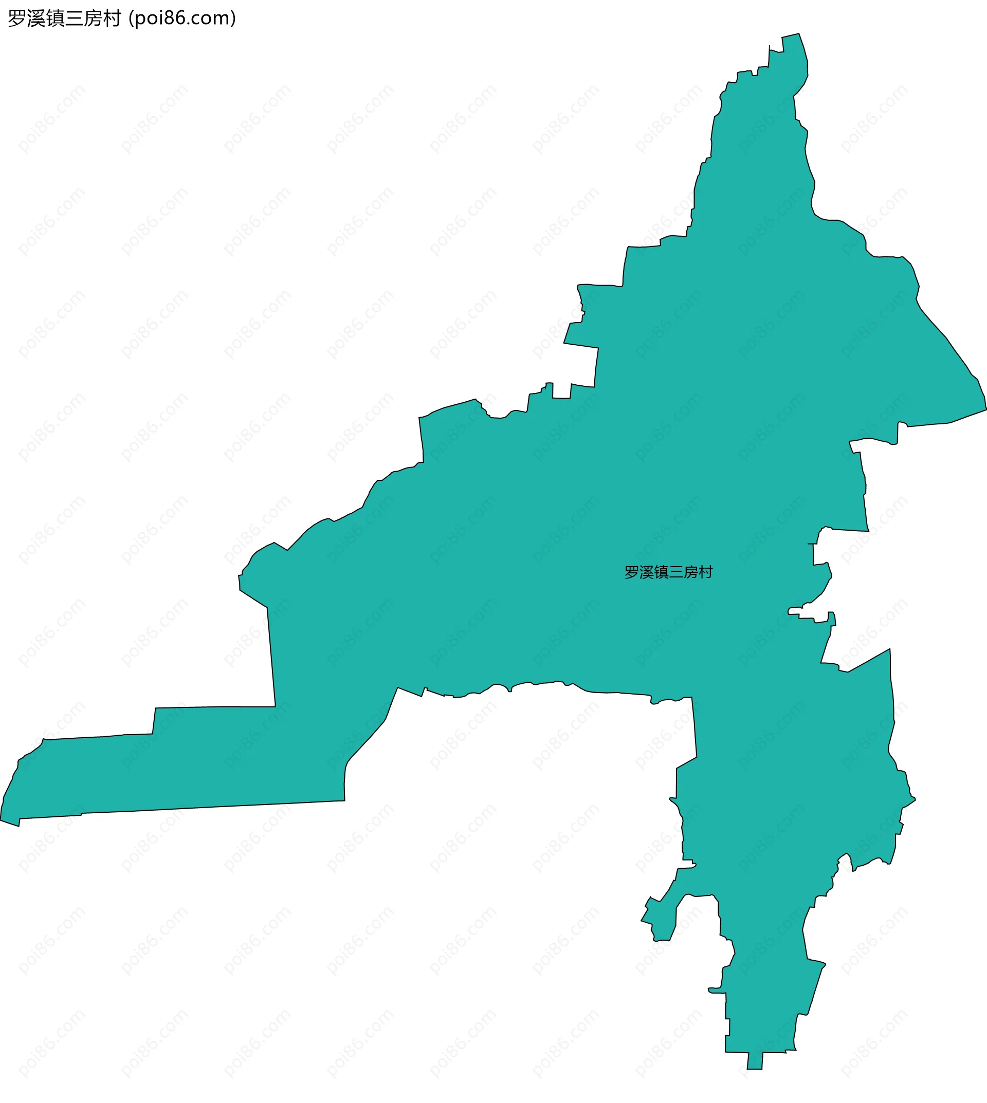 罗溪镇三房村边界地图